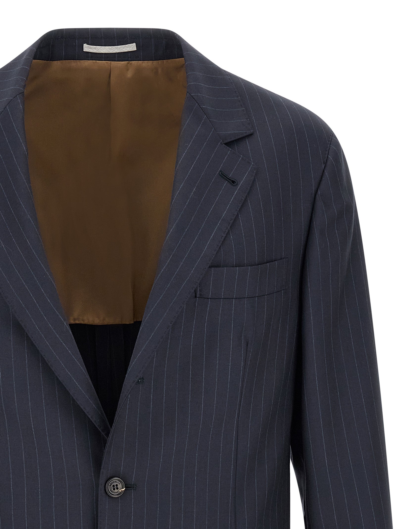 Brunello Cucinelli Blaues Sakko aus reiner Schurwolle