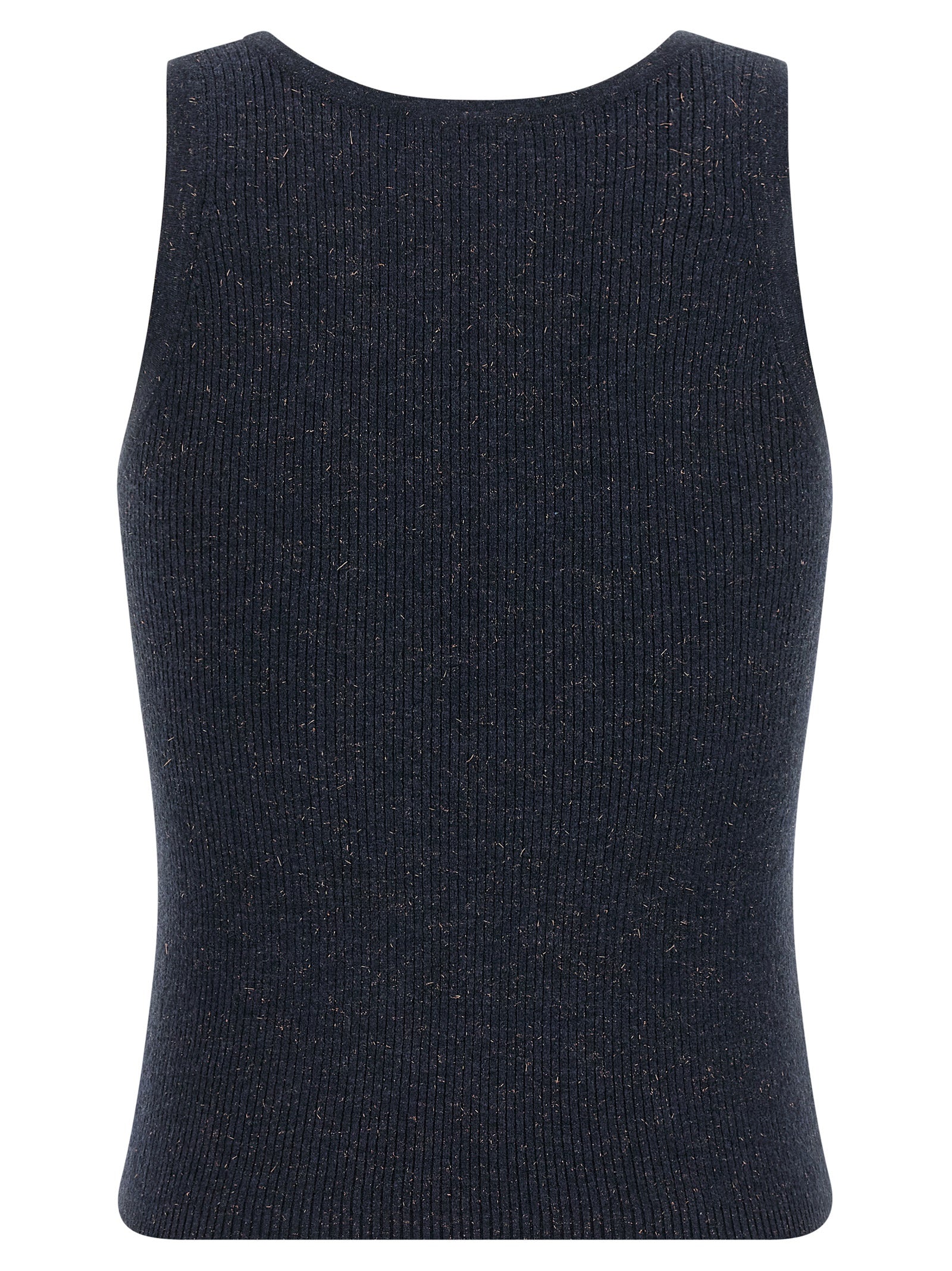 Brunello Cucinelli Ärmelloses Kaschmir-T-Shirt in Blau
