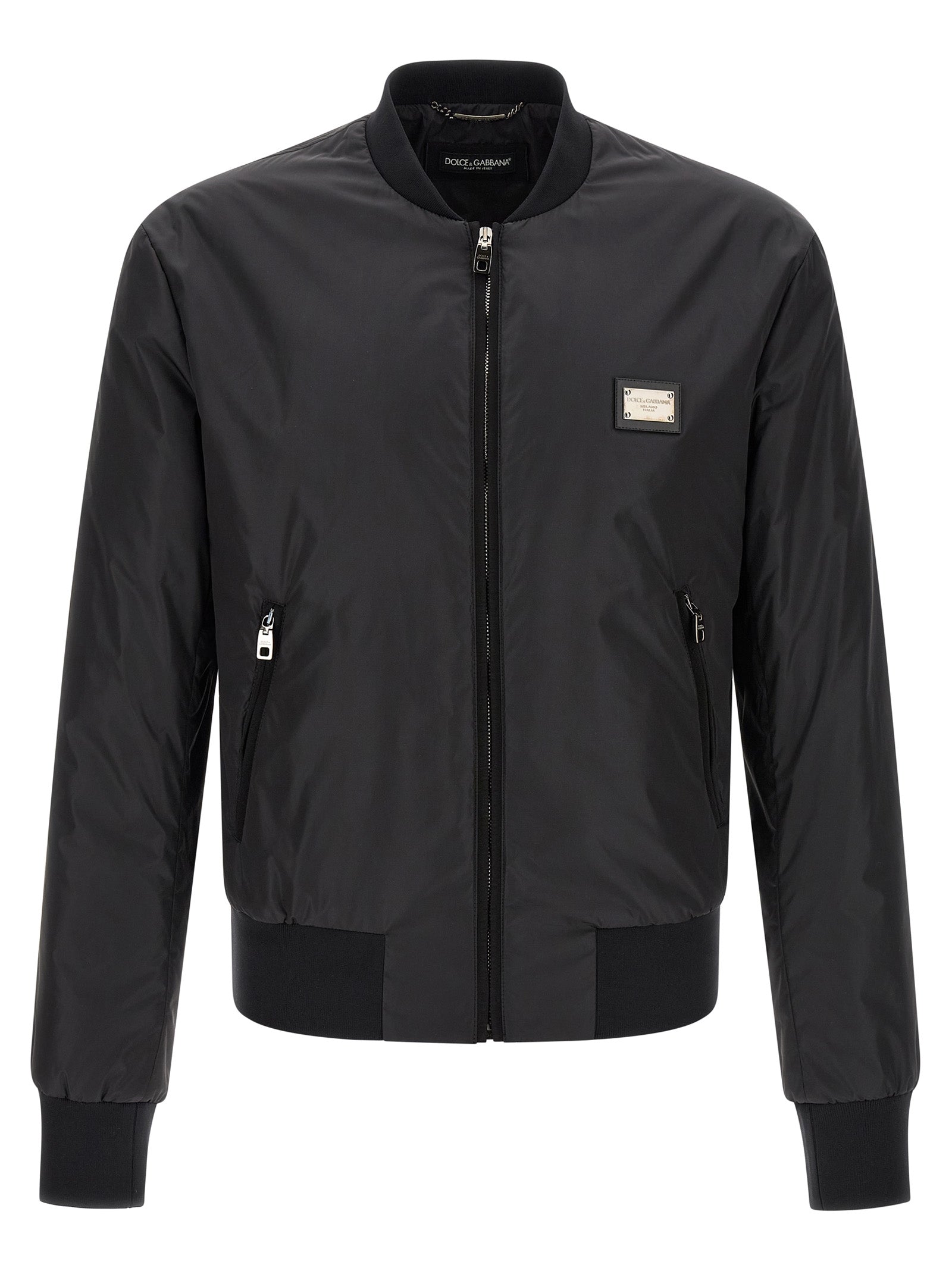 Dolce & Gabbana Schwarzer Bomber aus Polyamid