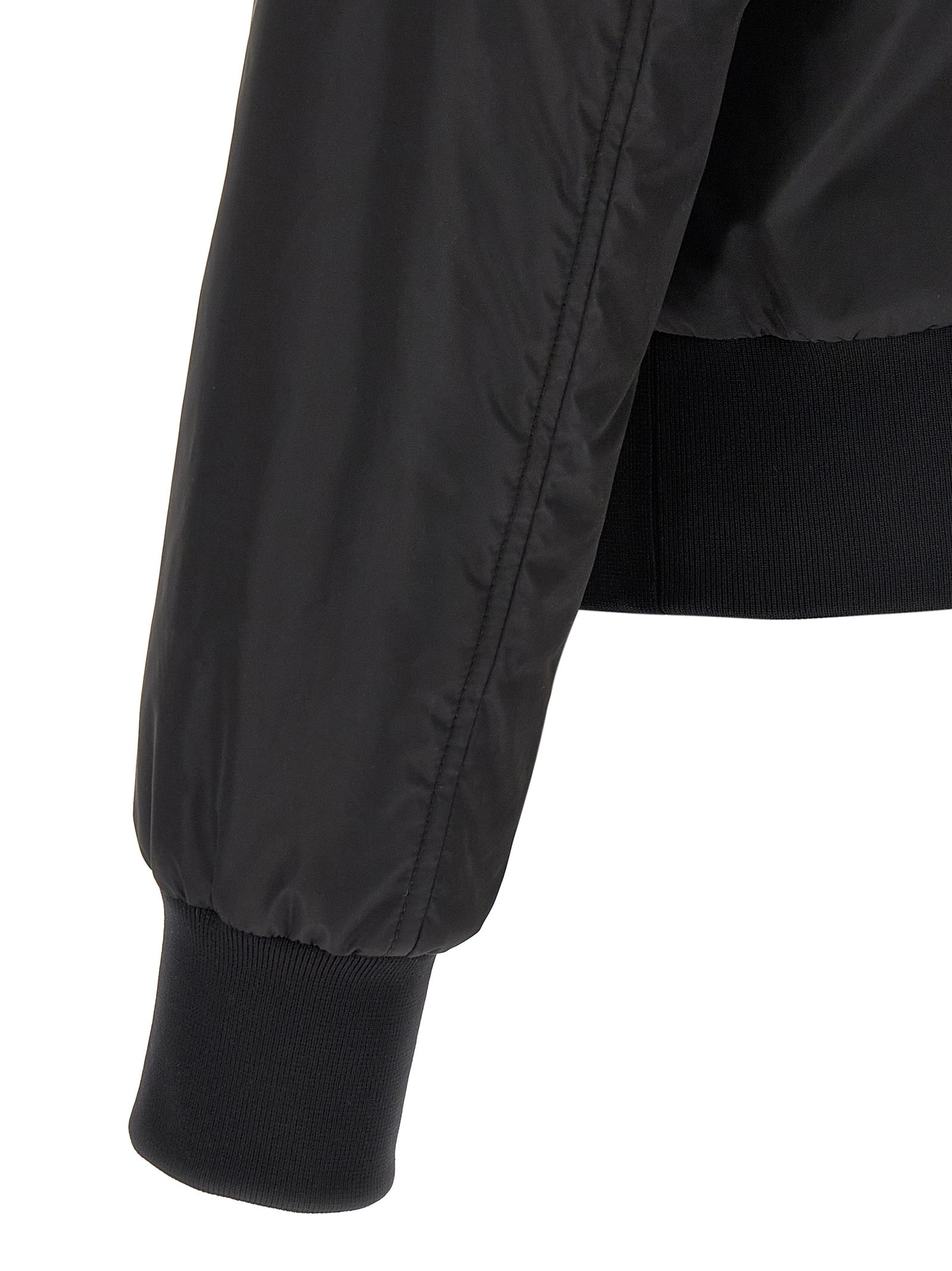 Dolce & Gabbana Schwarzer Bomber aus Polyamid