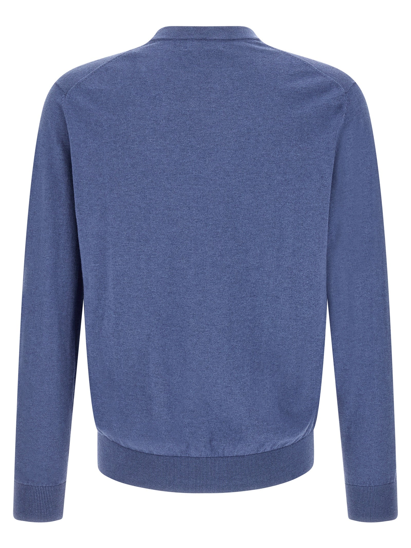 Ballantyne Blauer Baumwollcardigan