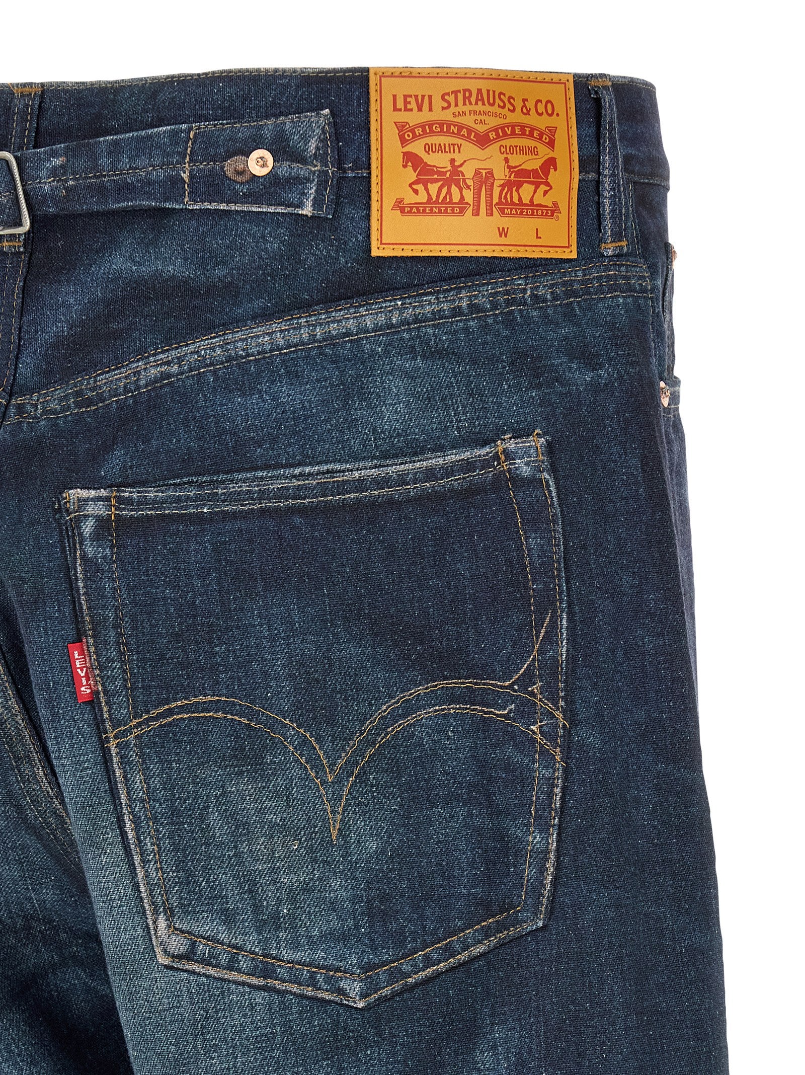 Junya Watanabe Blaue Leinen-Jeans Denim