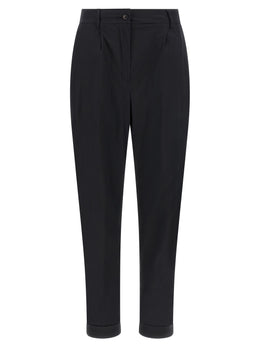 Kiton Schwarze Baumwoll-Freizeithose