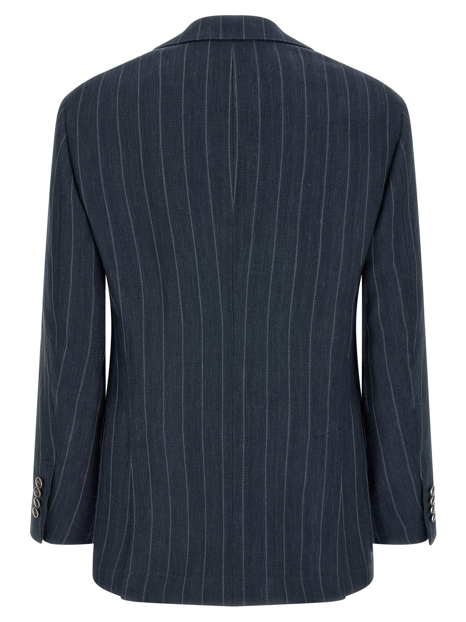 Brunello Cucinelli Blauer Hanf-Blazer