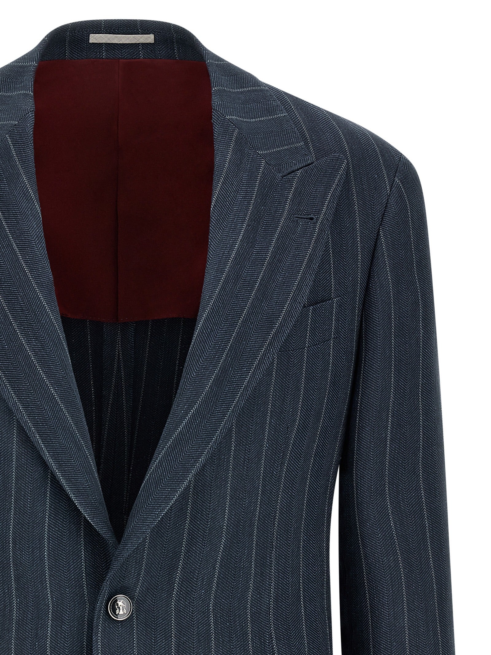 Brunello Cucinelli Blauer Hanf-Blazer