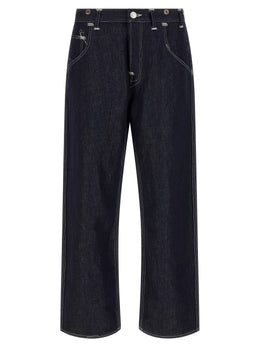 Junya Watanabe Blaue Jeans aus Baumwolle im geraden Schnitt