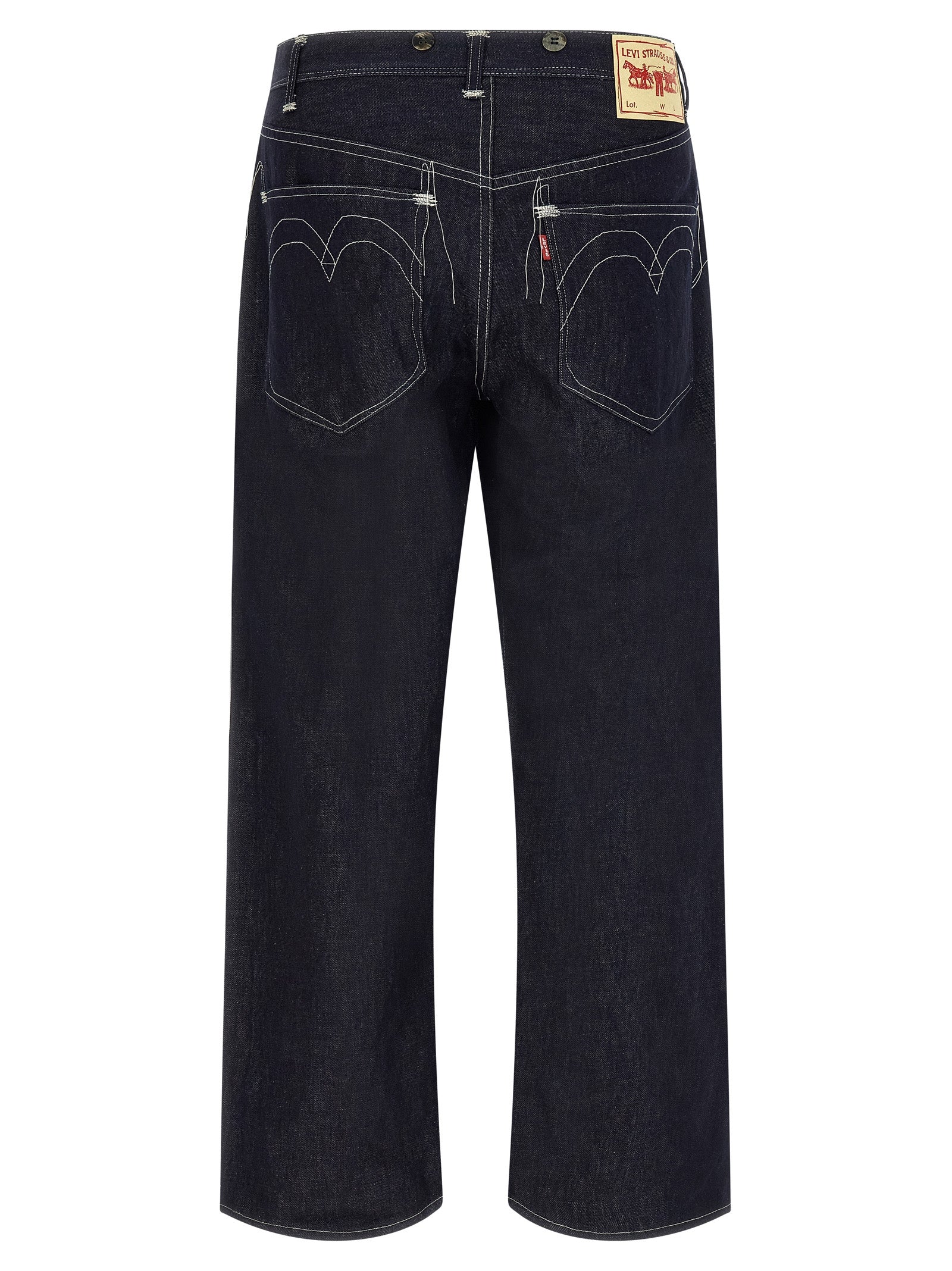 Junya Watanabe Blaue Jeans aus Baumwolle im geraden Schnitt