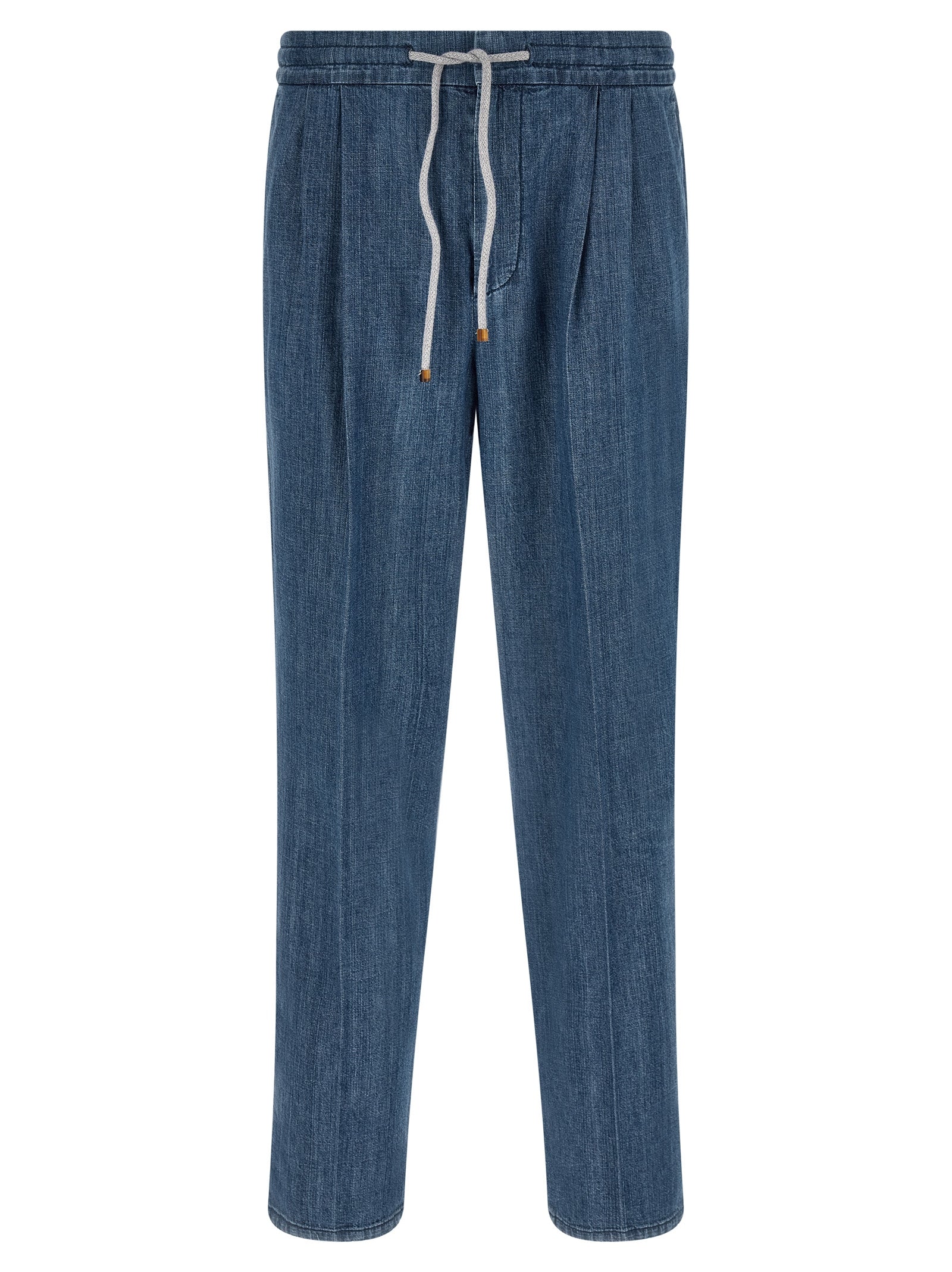 Brunello Cucinelli Blaue Baumwolljeans im Relaxed Fit