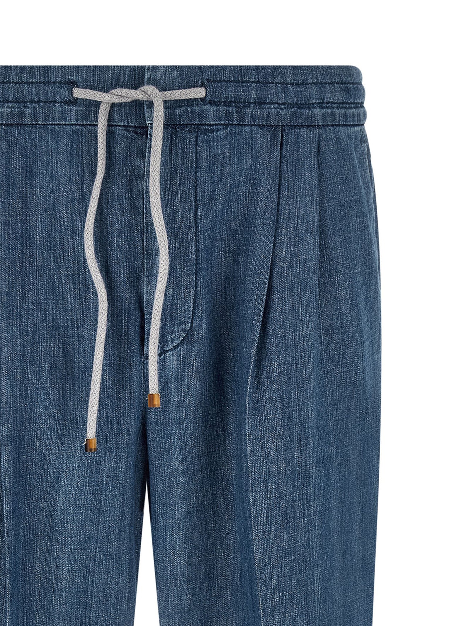 Brunello Cucinelli Blaue Baumwolljeans im Relaxed Fit