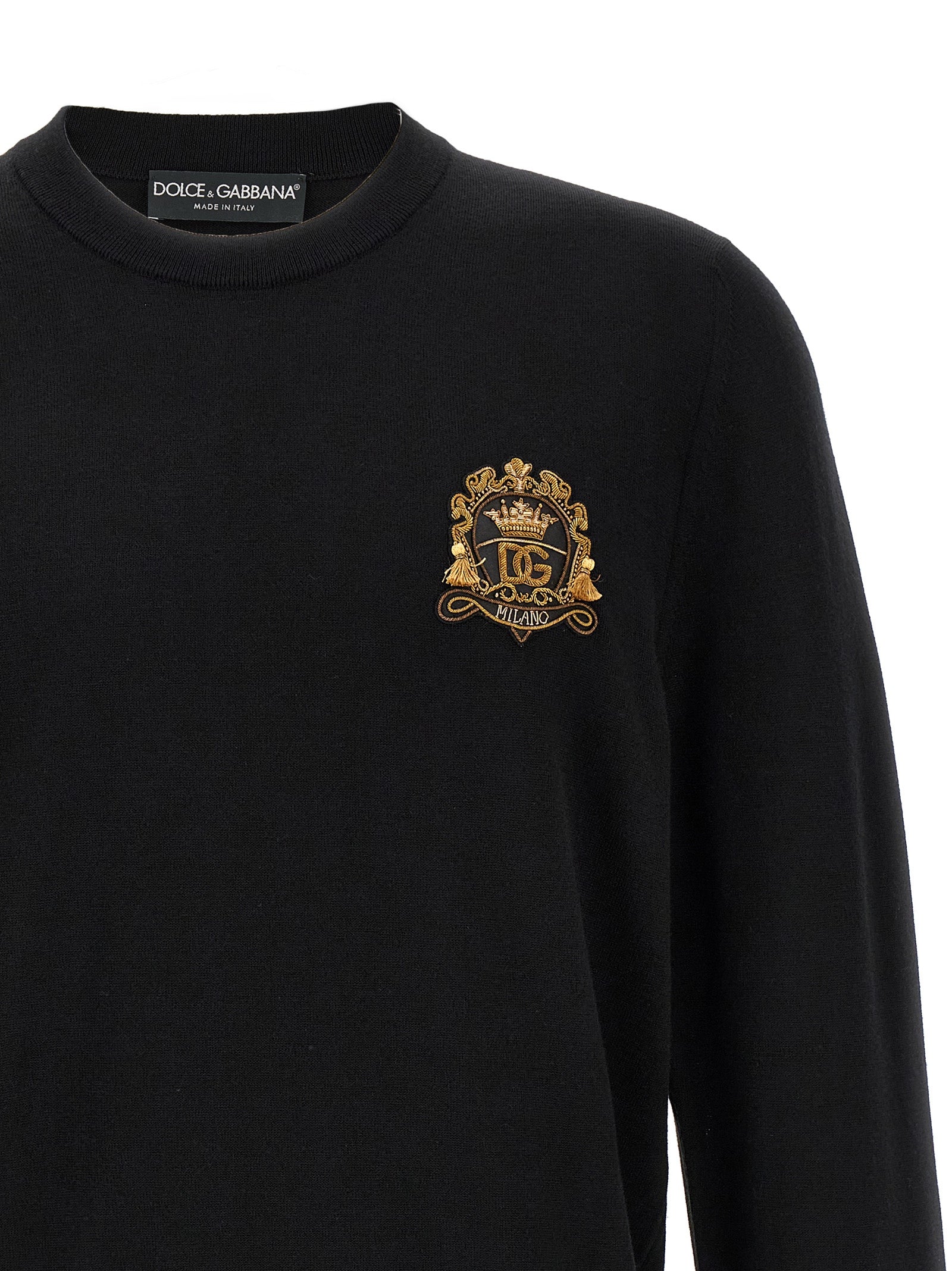 Dolce & Gabbana Schwarzer Cardigan aus Schurwolle