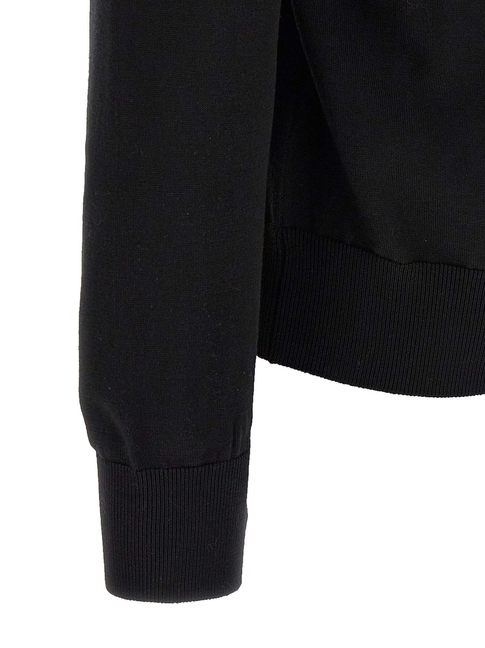 Dolce & Gabbana Schwarzer Cardigan aus Schurwolle