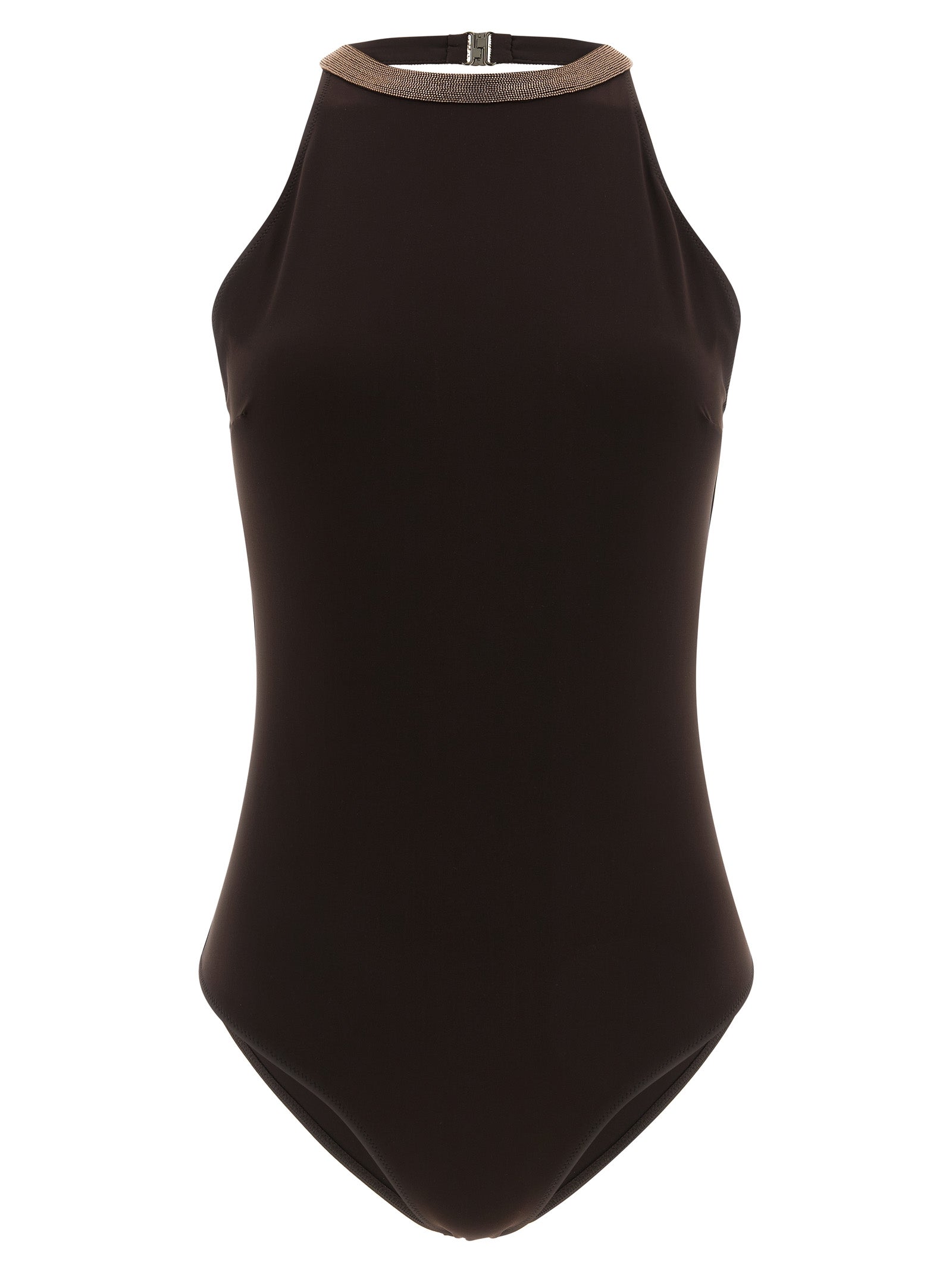 Brunello Cucinelli Brauner Einteiler aus Polyamid