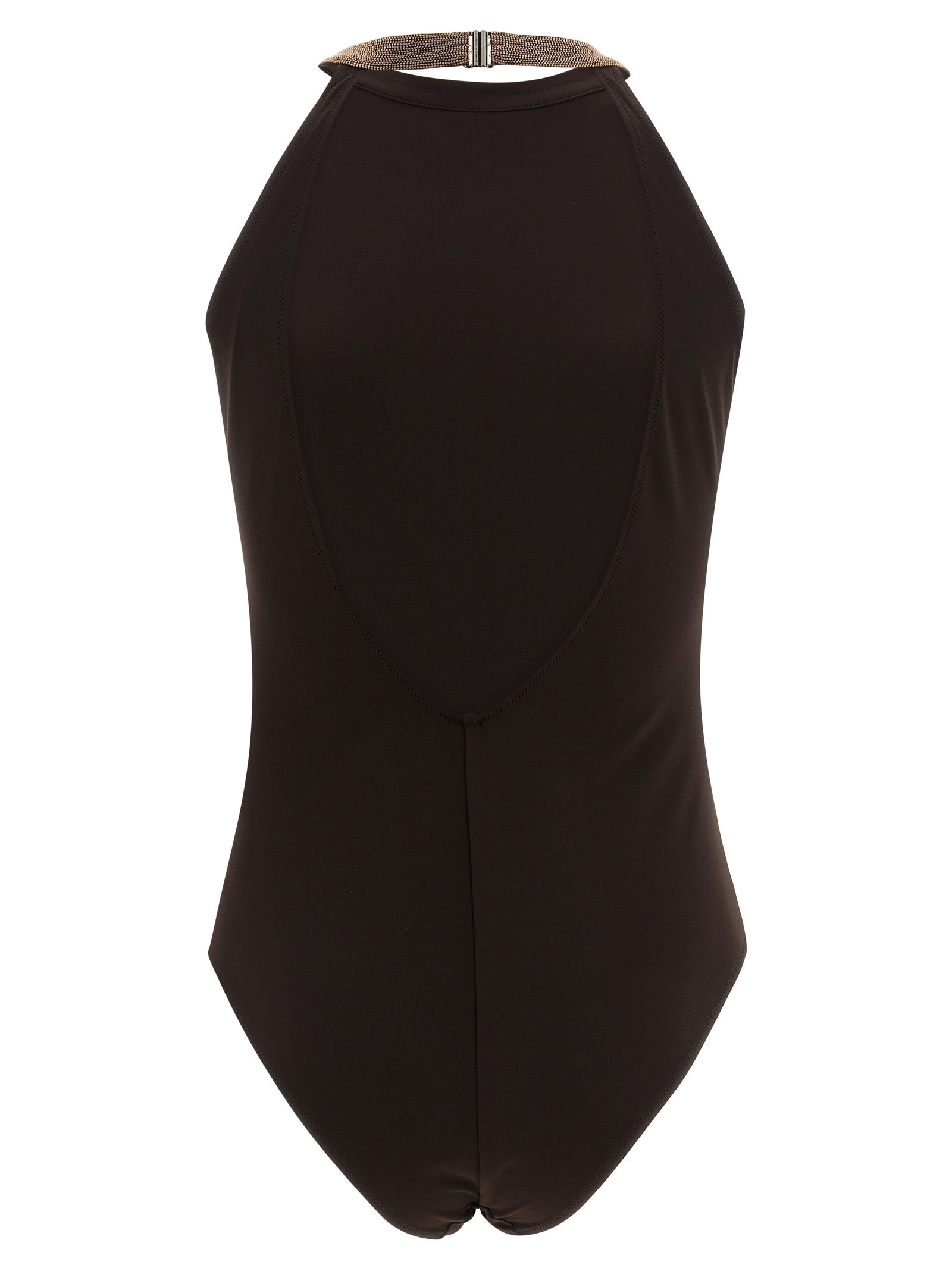 Brunello Cucinelli Brauner Einteiler aus Polyamid