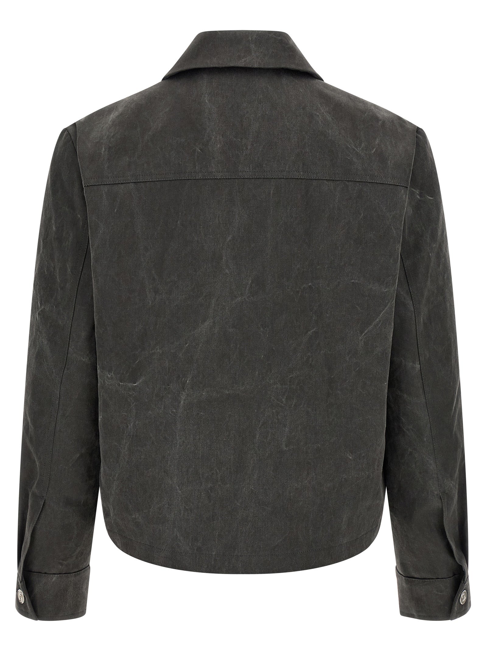 SÉFR Graue Baumwolljacke in voller Länge