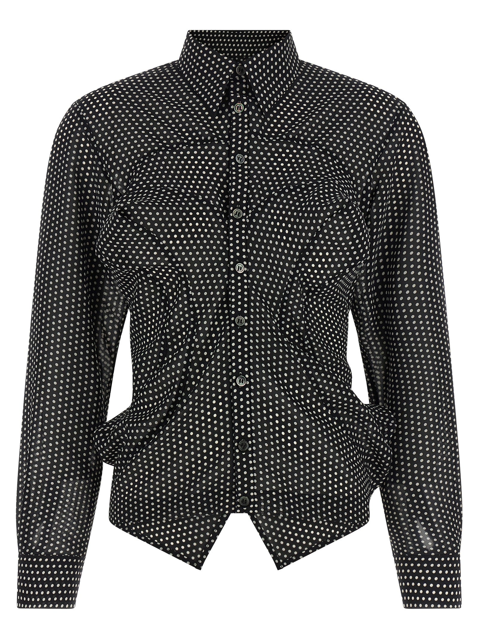 Junya Watanabe Grüne Polyester-Bluse