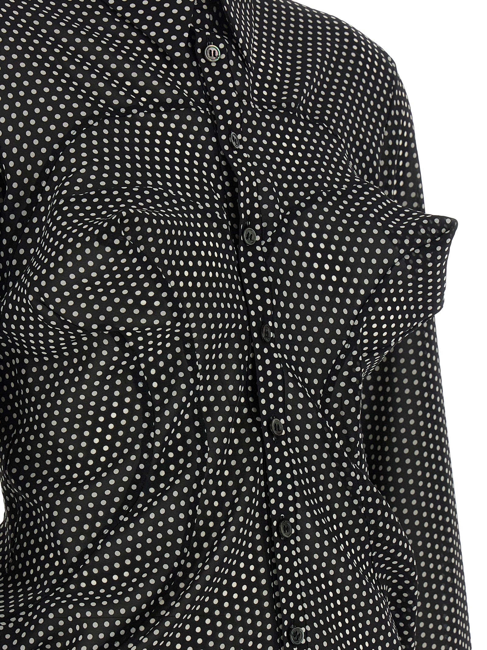 Junya Watanabe Grüne Polyester-Bluse