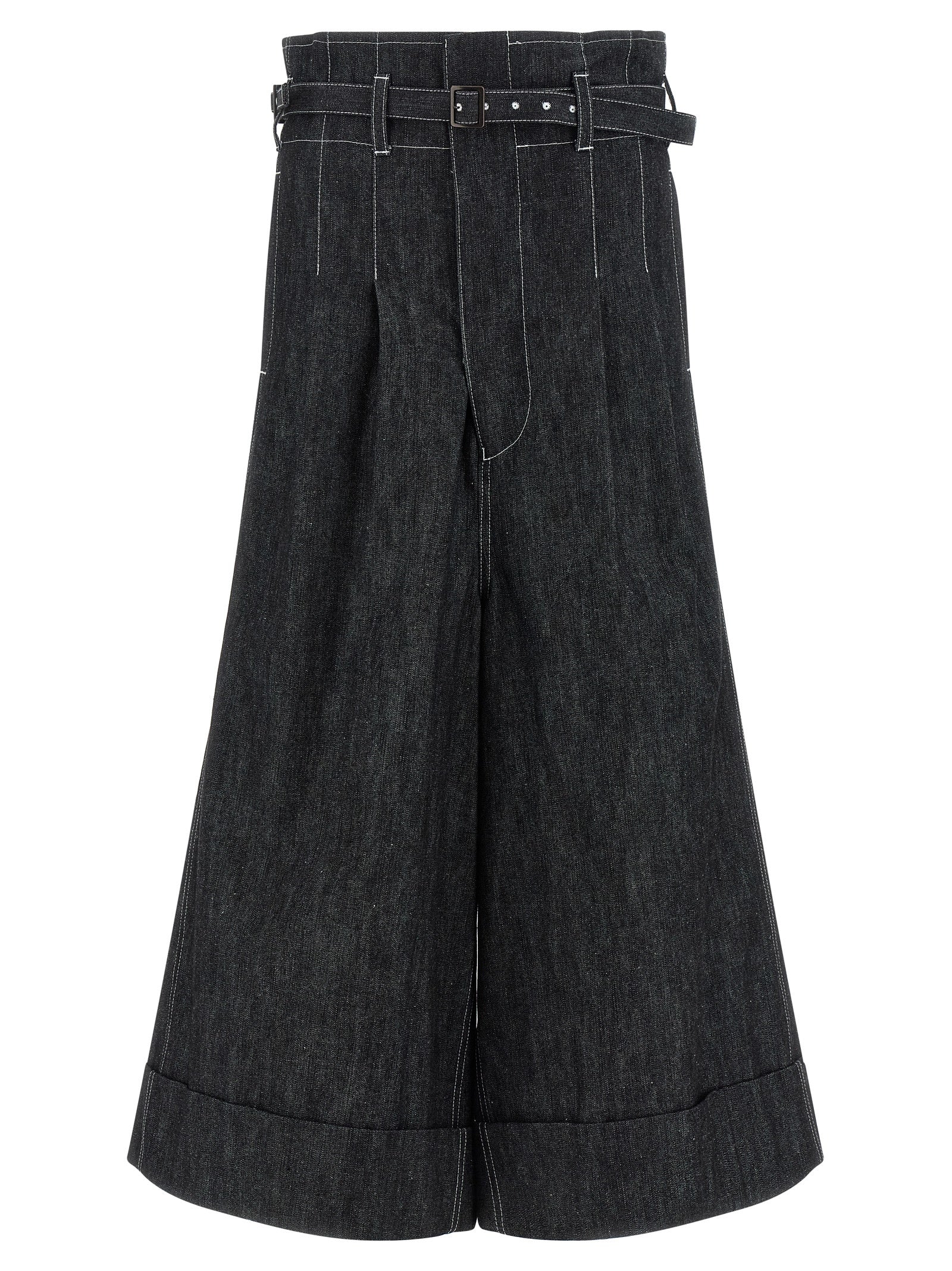 Junya Watanabe Schwarze Baumwoll-Bermudashorts