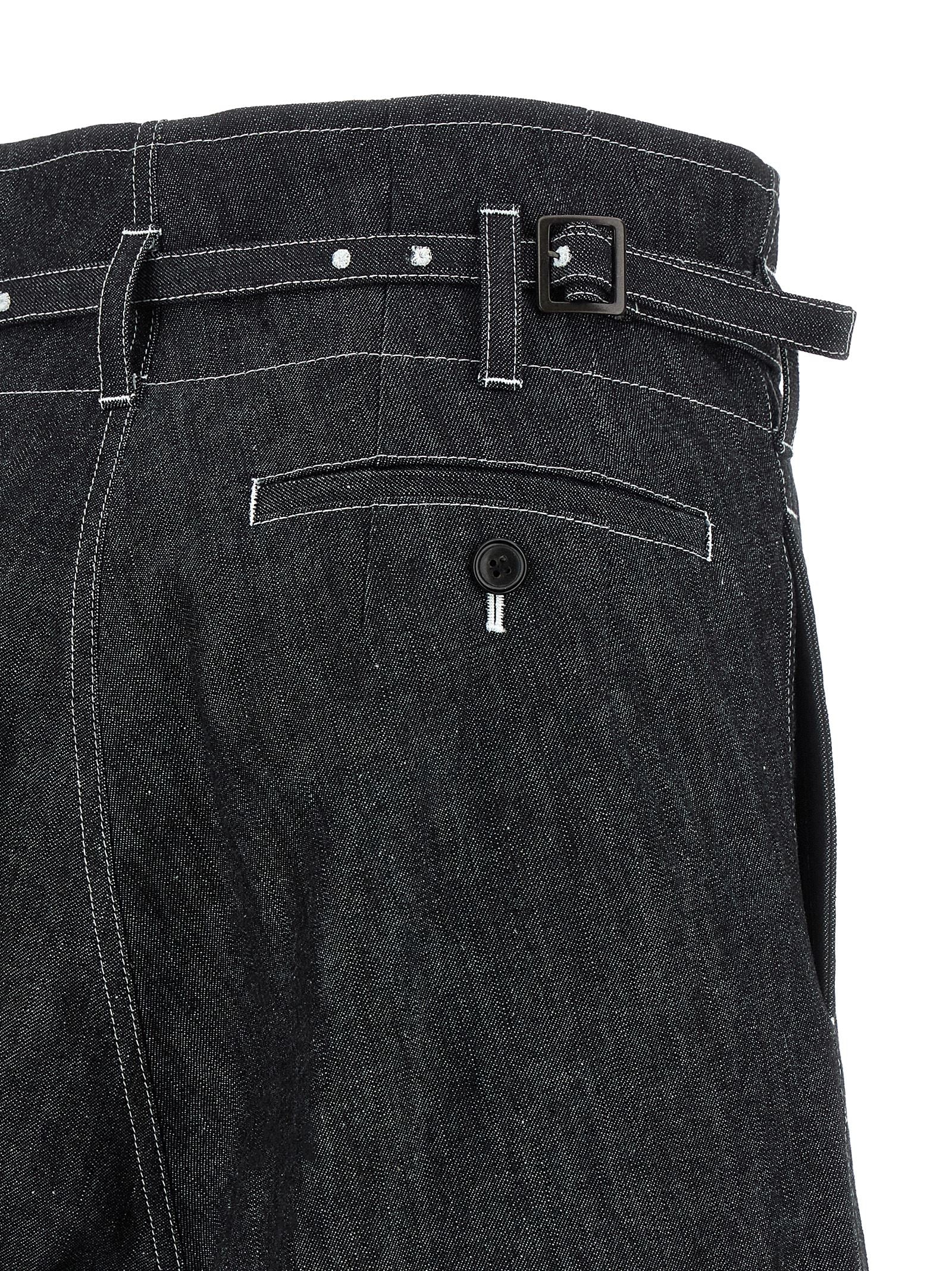 Junya Watanabe Schwarze Baumwoll-Bermudashorts