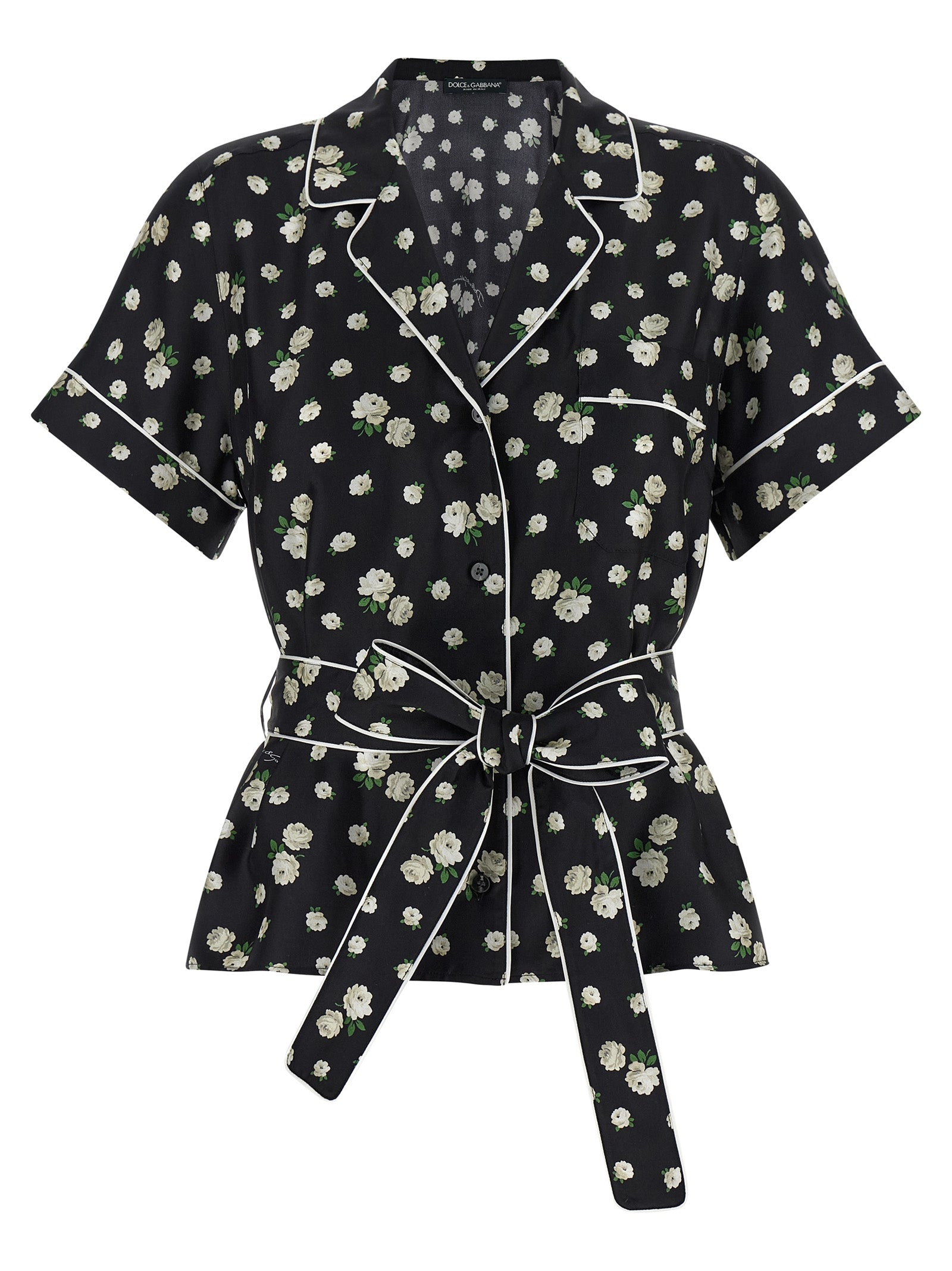 Dolce & Gabbana Schwarze Seidenbluse