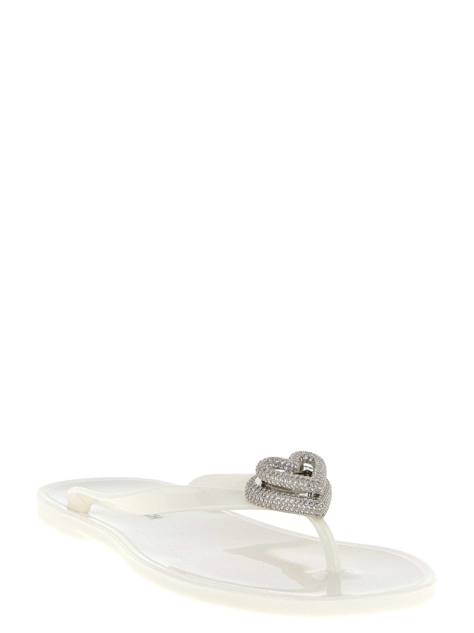 MACH & MACH Weiße PVC-Slipper