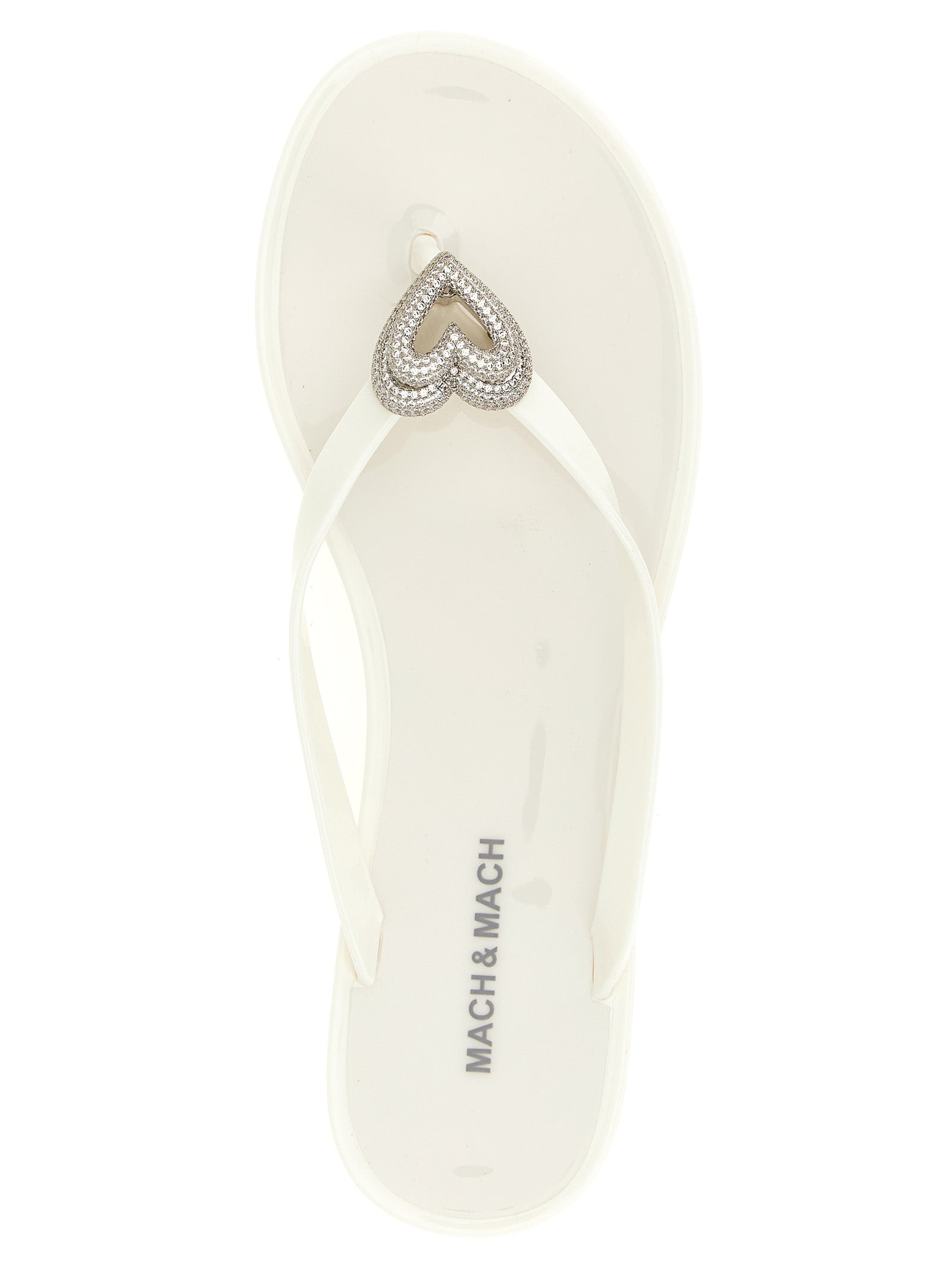 MACH & MACH Weiße PVC-Slipper