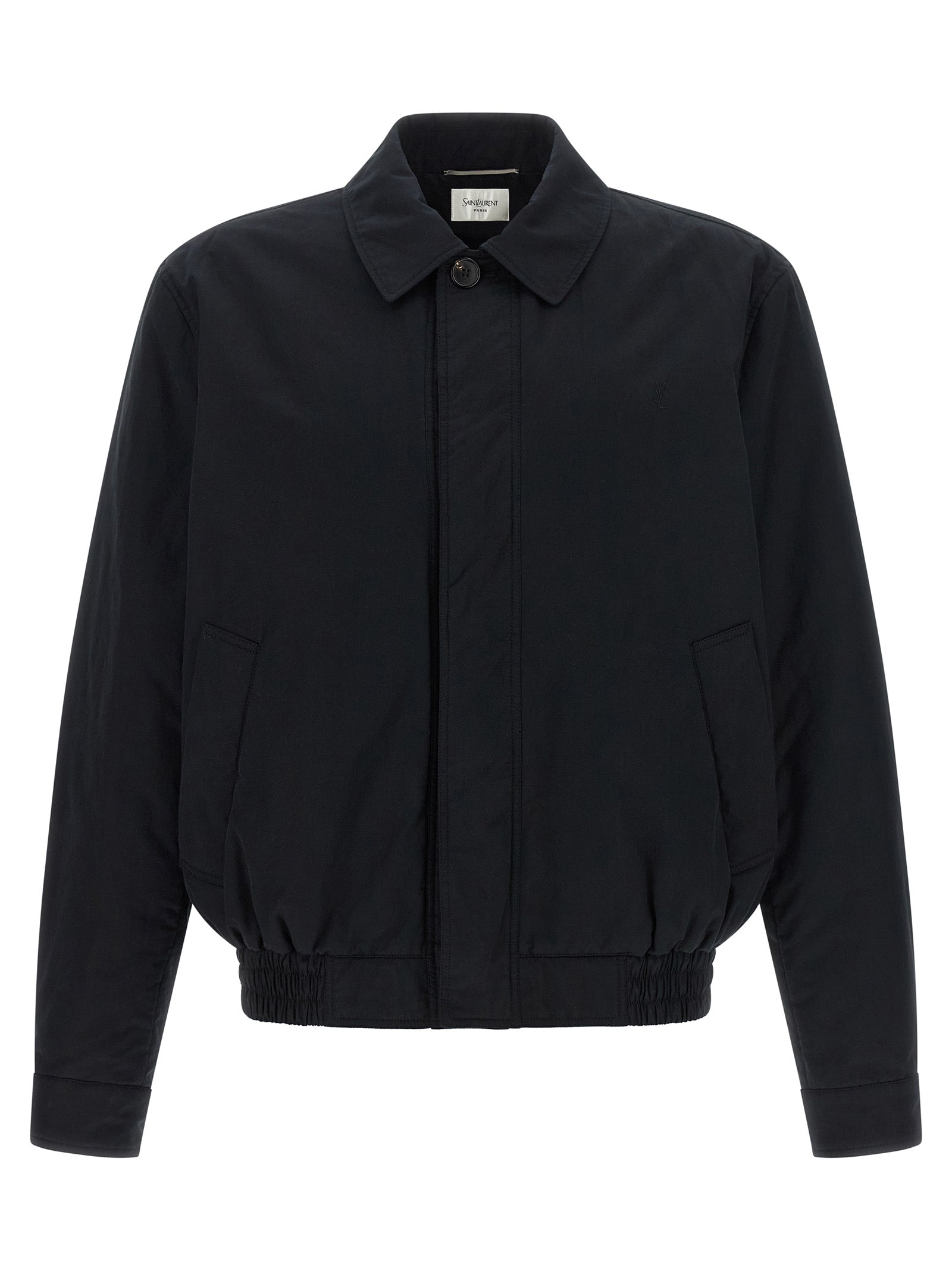 Saint Laurent Schwarze Baumwoll-Shell-Jacke