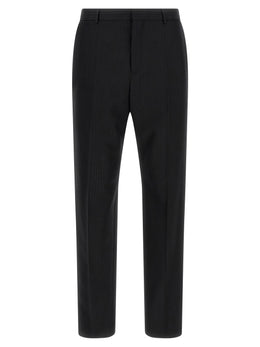 Saint Laurent Schwarze Wollhose
