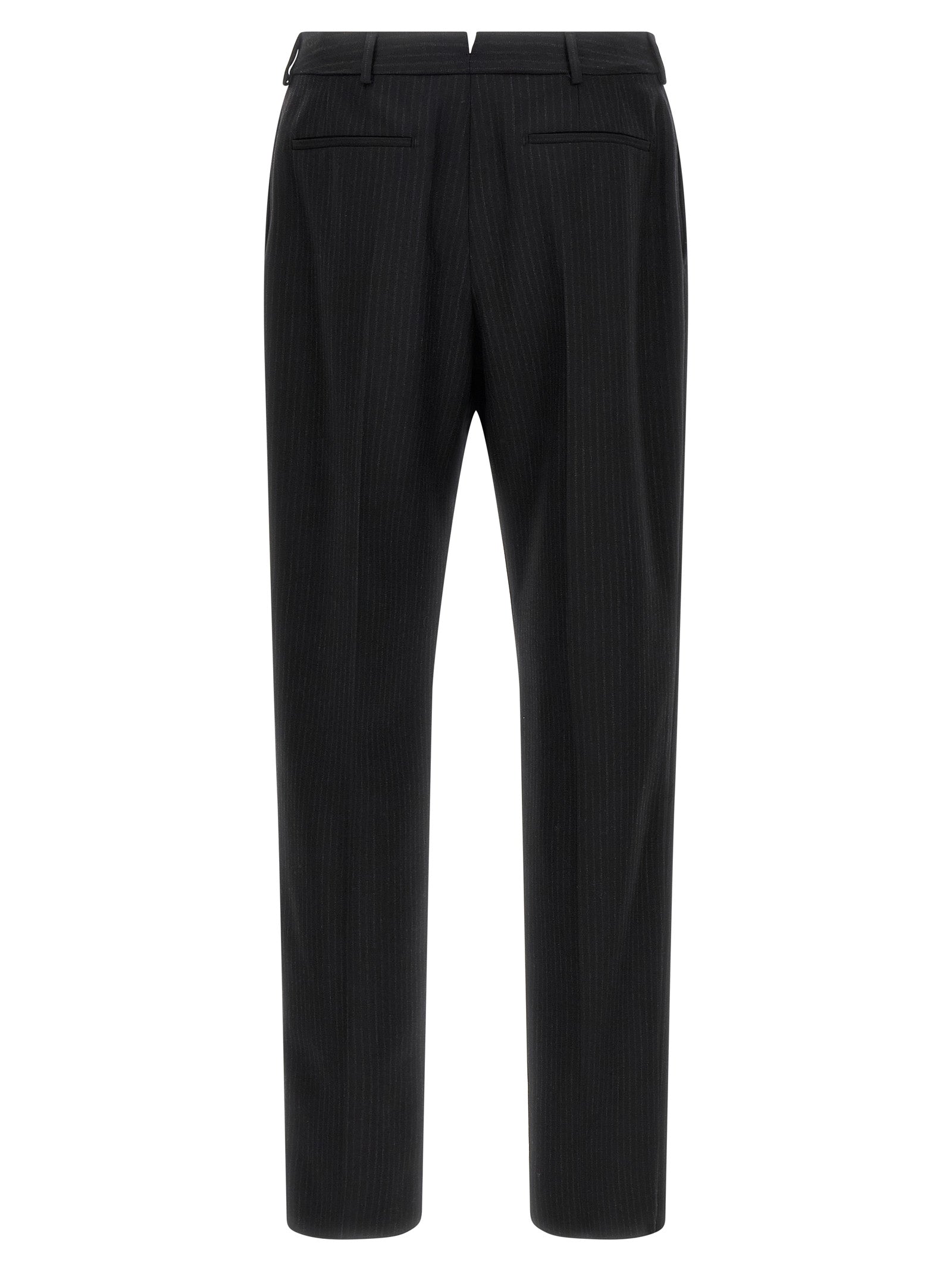 Saint Laurent Schwarze Wollhose
