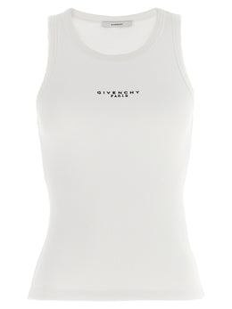 Givenchy Weißes ärmelloses Baumwoll-T-Shirt