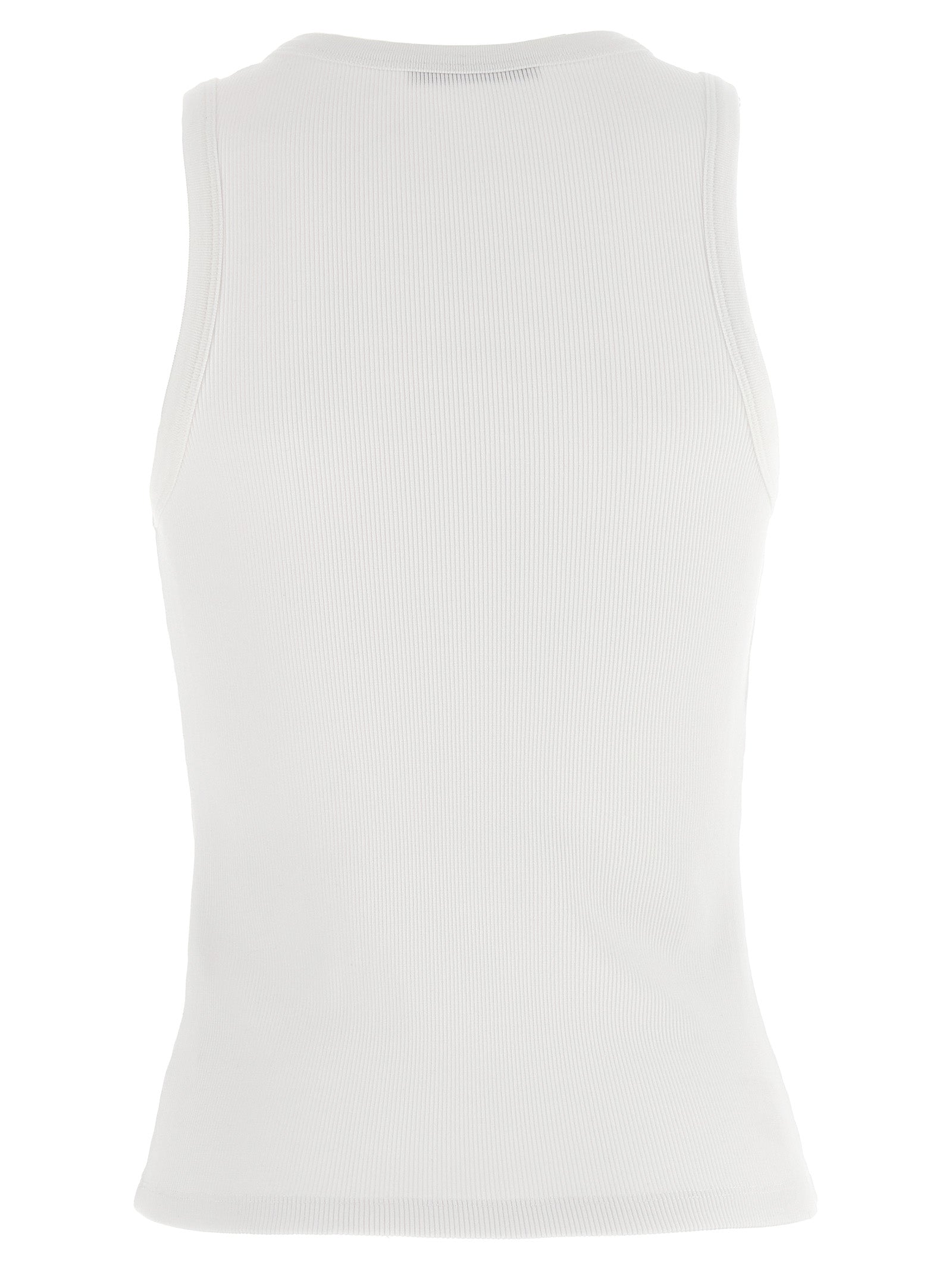 Givenchy Weißes ärmelloses Baumwoll-T-Shirt