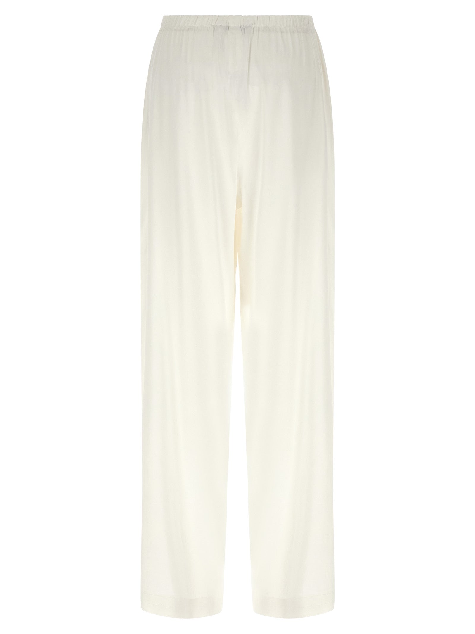 Max Mara Weiße Leinen-Freizeithose