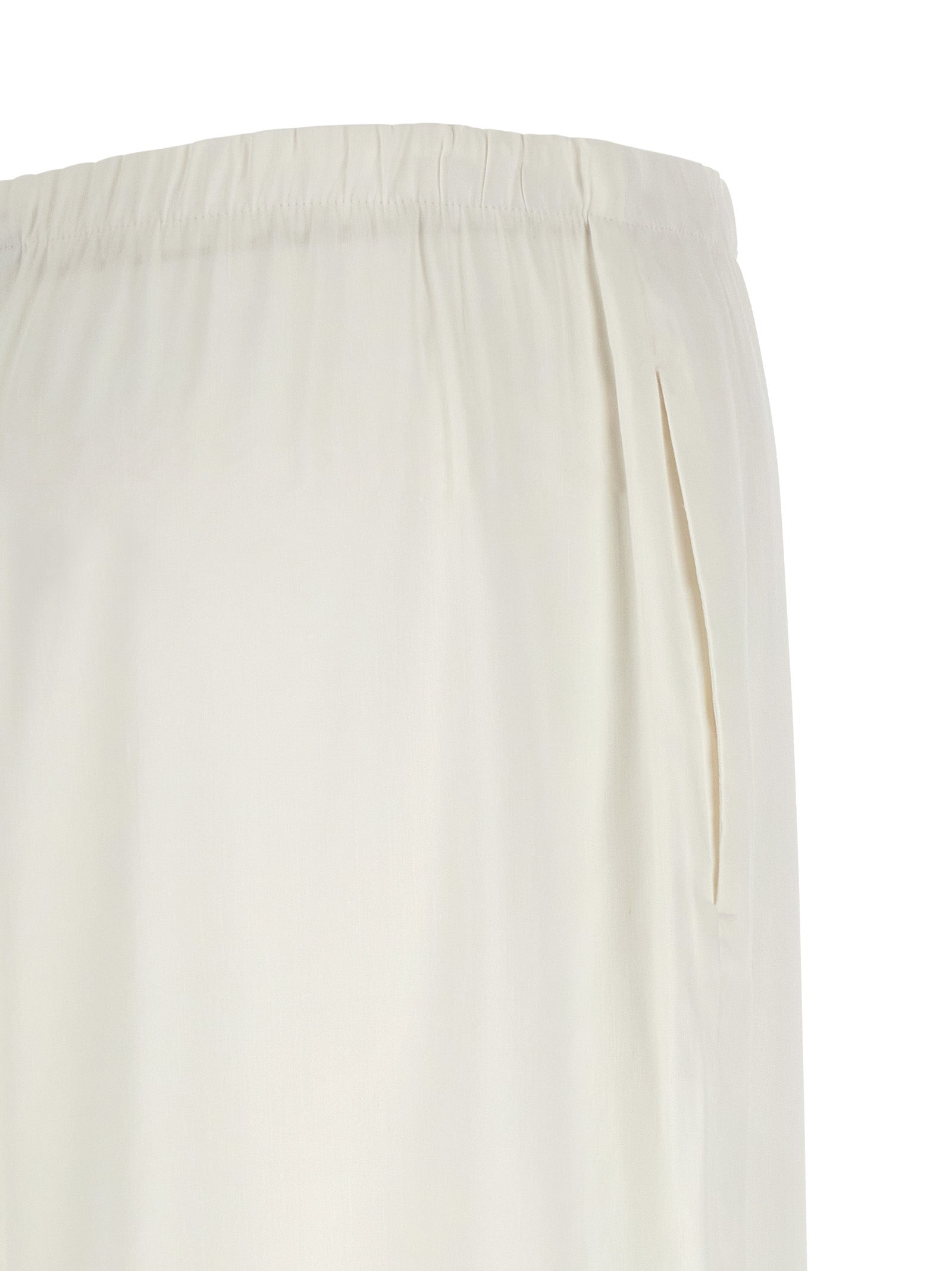 Max Mara Weiße Leinen-Freizeithose
