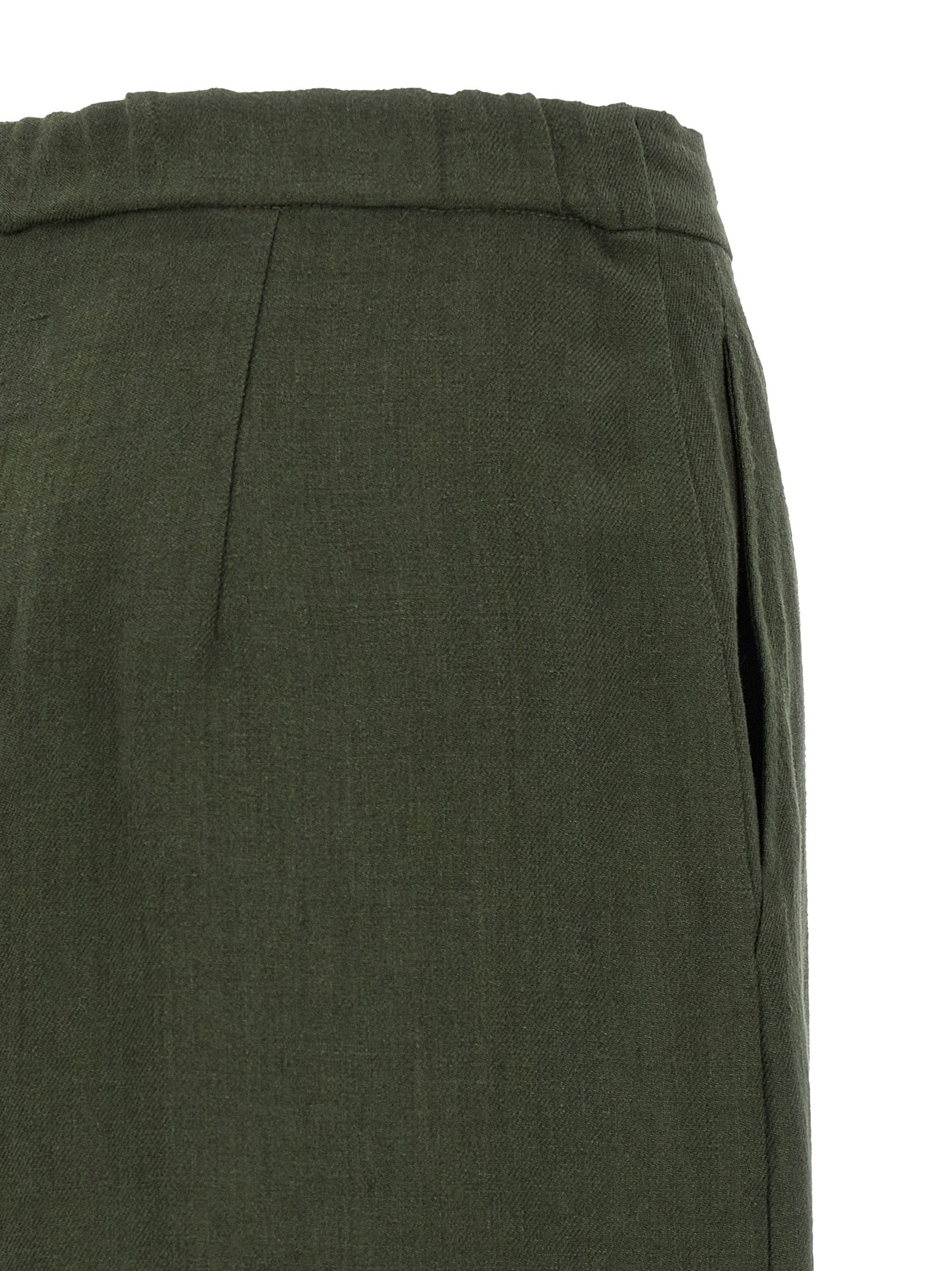 Max Mara Zweifarbige Leinen-Freizeithose