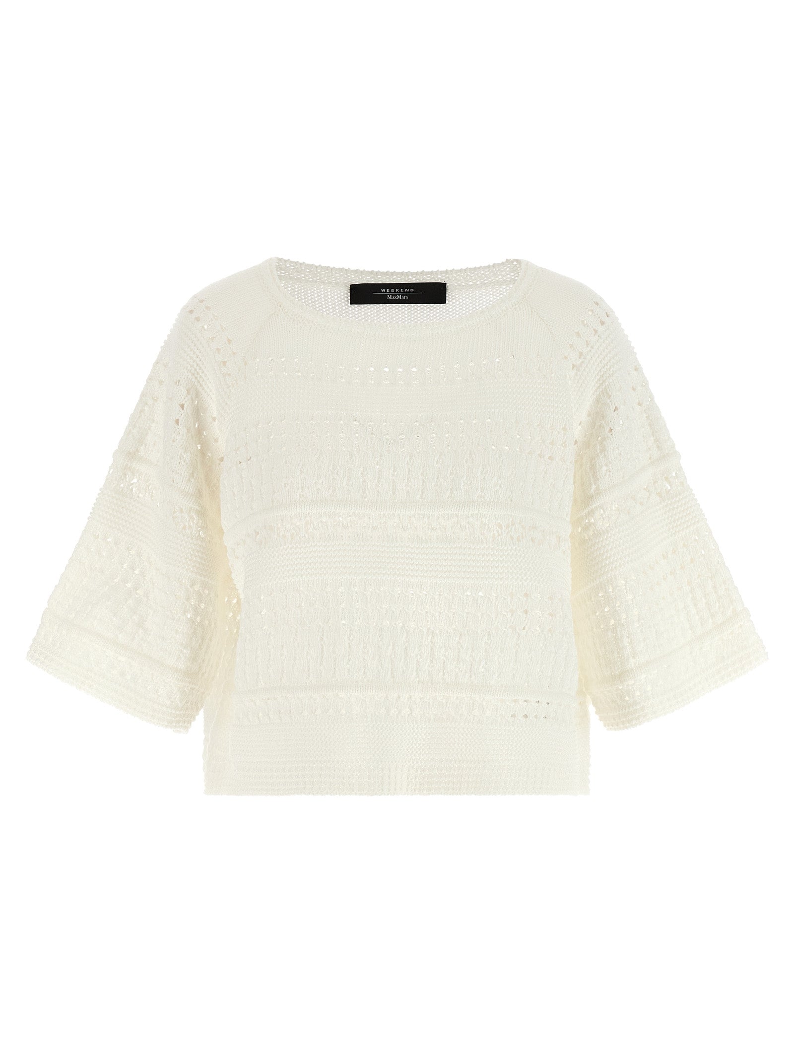 Max Mara Weißer Strickcardigan aus Baumwolle