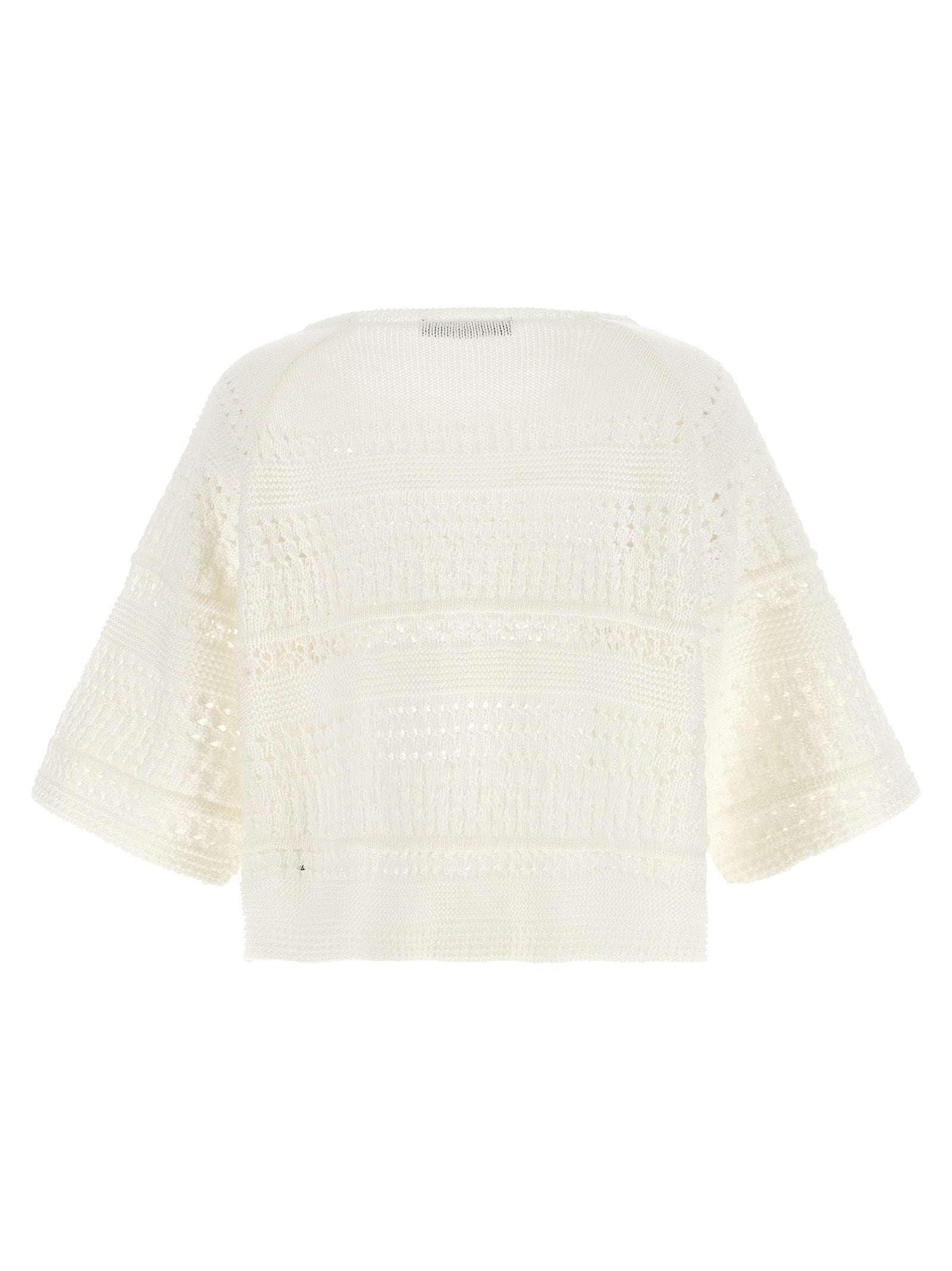 Max Mara Weißer Strickcardigan aus Baumwolle