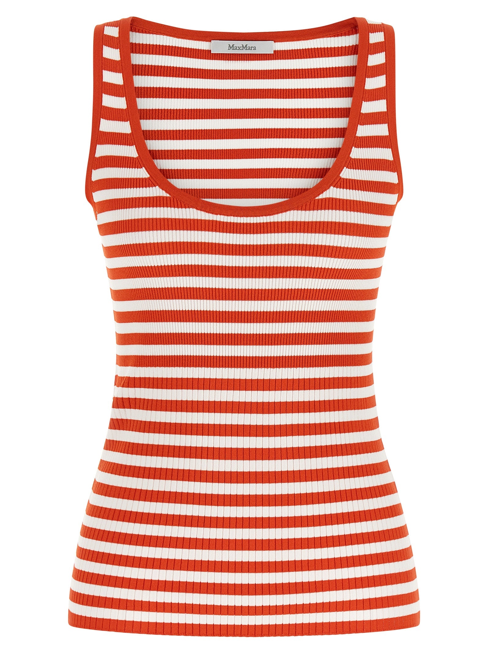 Max Mara Ärmelloses T-Shirt aus Viskose in Multicolor