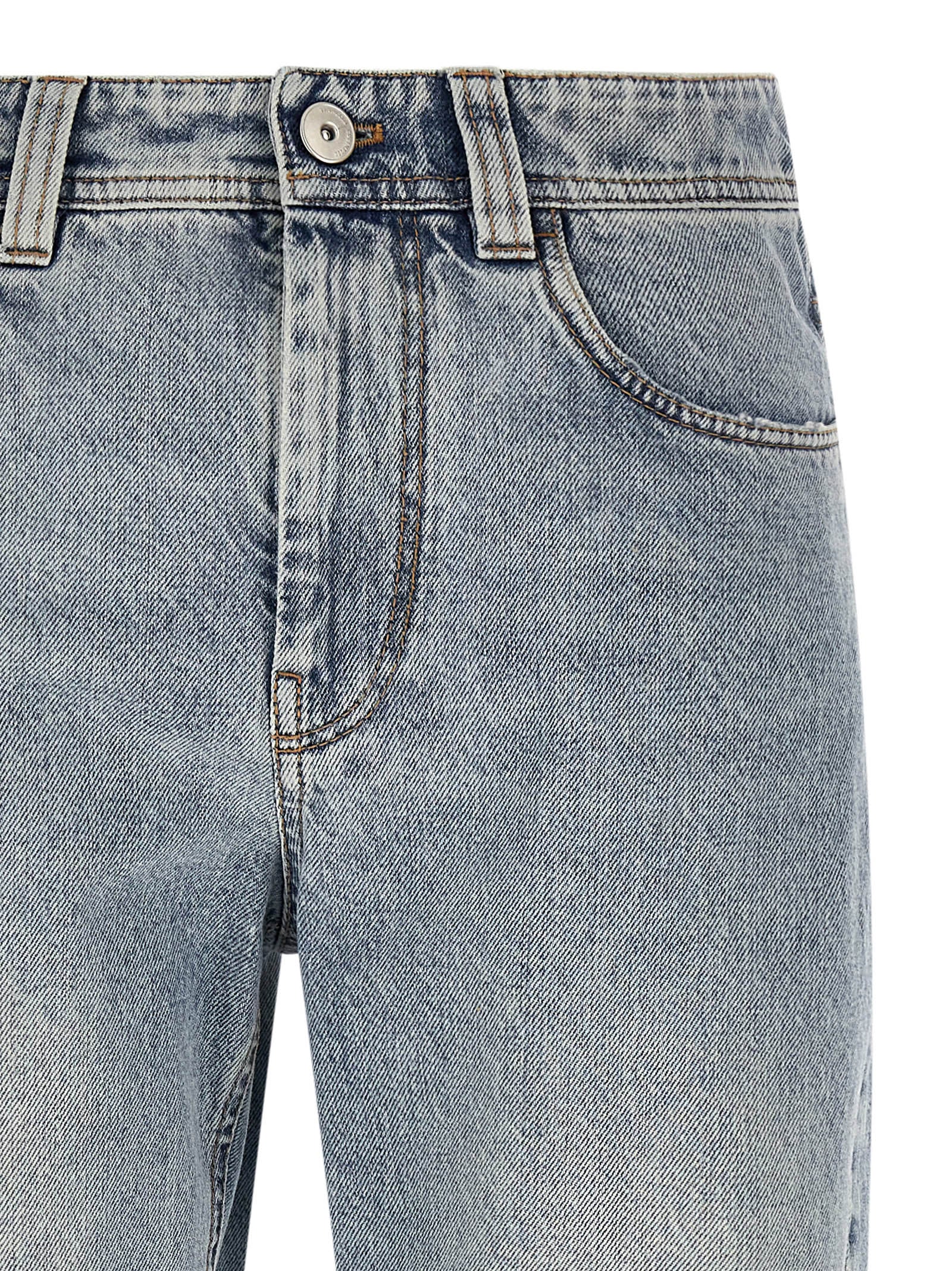 Brunello Cucinelli Blaue Jeans aus Baumwolle, Tapered Fit