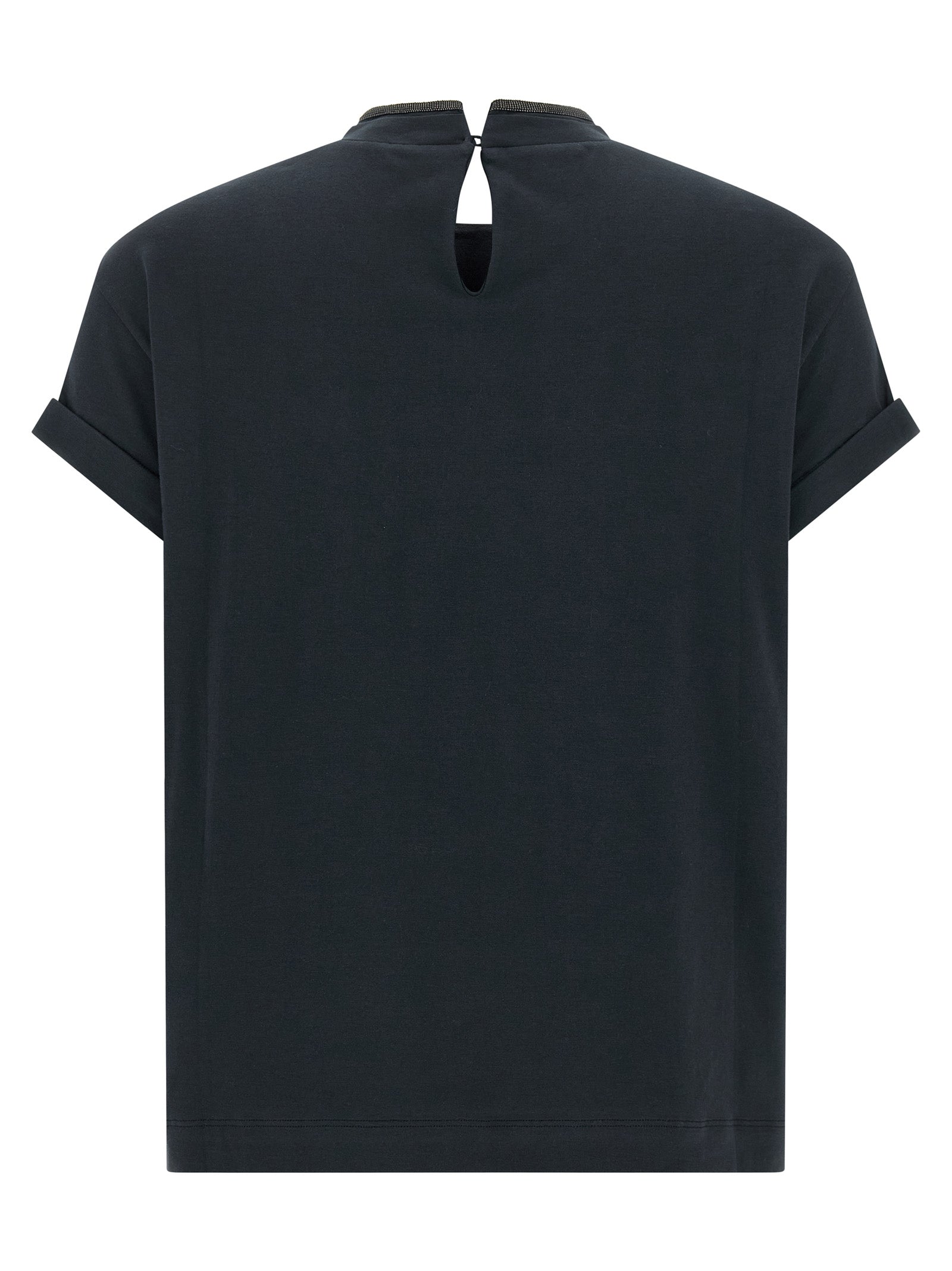 Brunello Cucinelli Blaues Baumwoll-T-Shirt