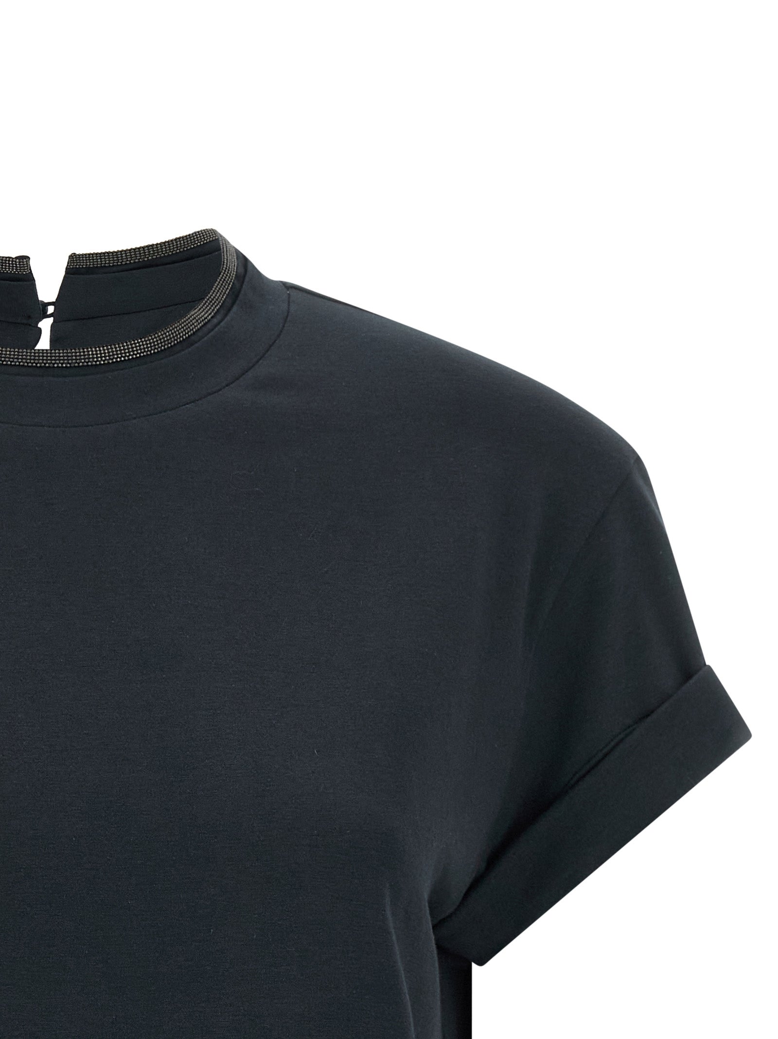 Brunello Cucinelli Blaues Baumwoll-T-Shirt