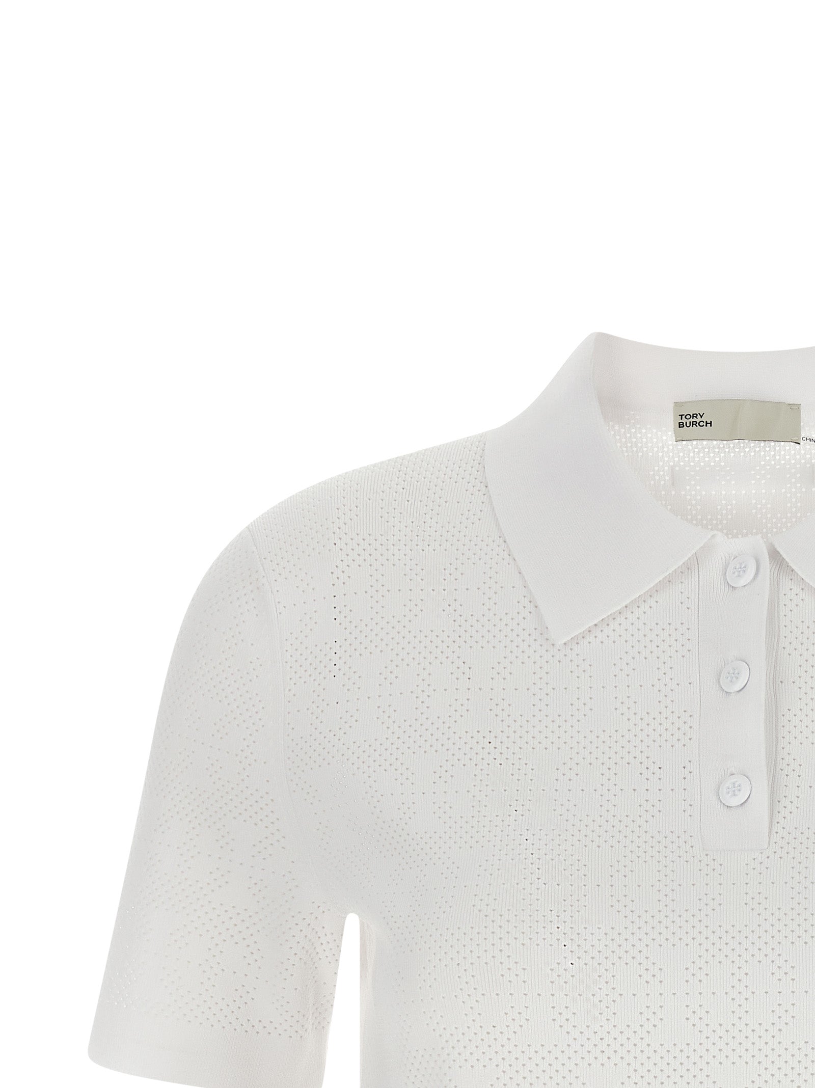 Tory Burch Weißes Poloshirt aus Viskose