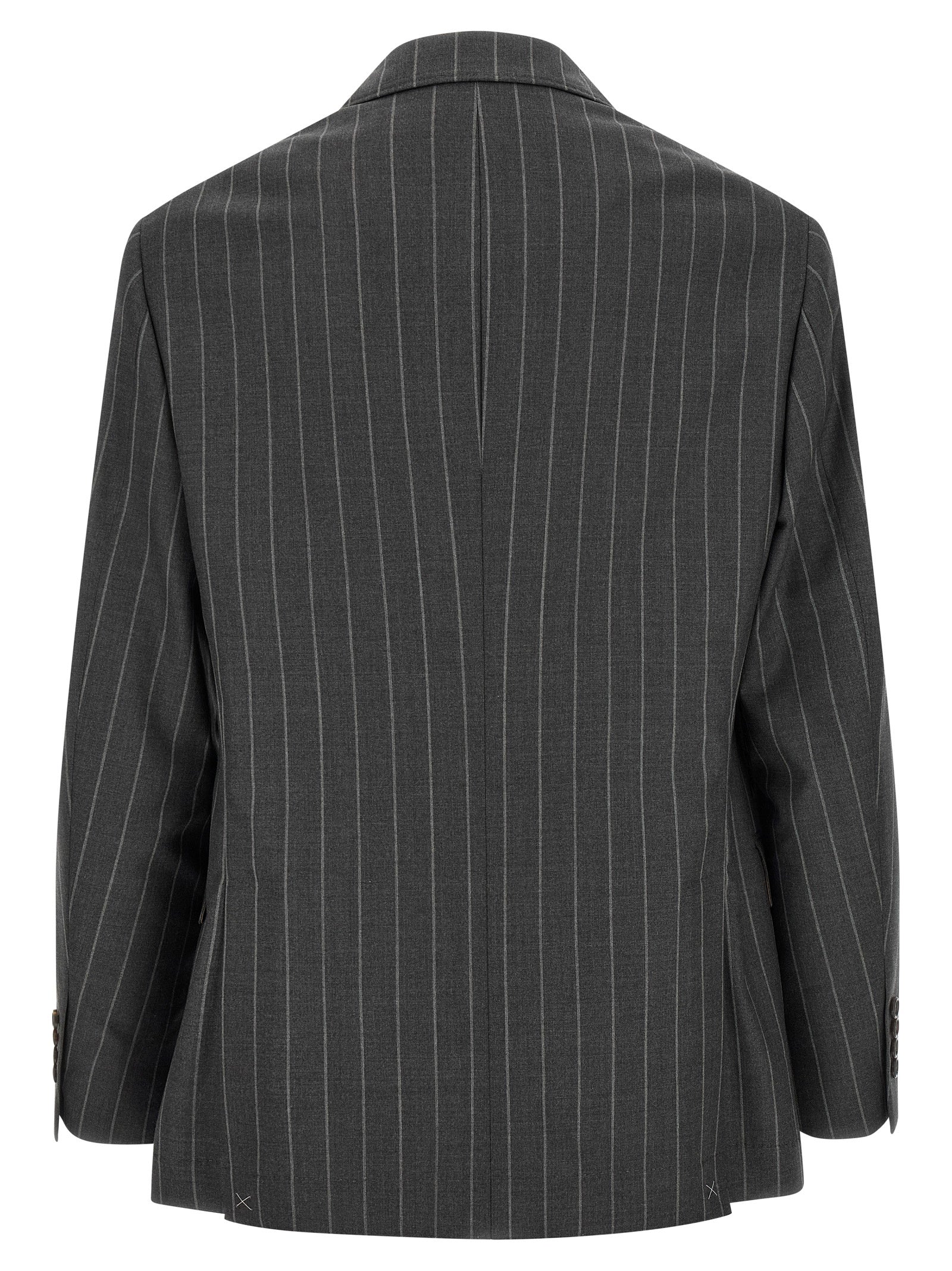 Brunello Cucinelli Grauer Blazer aus reiner Schurwolle