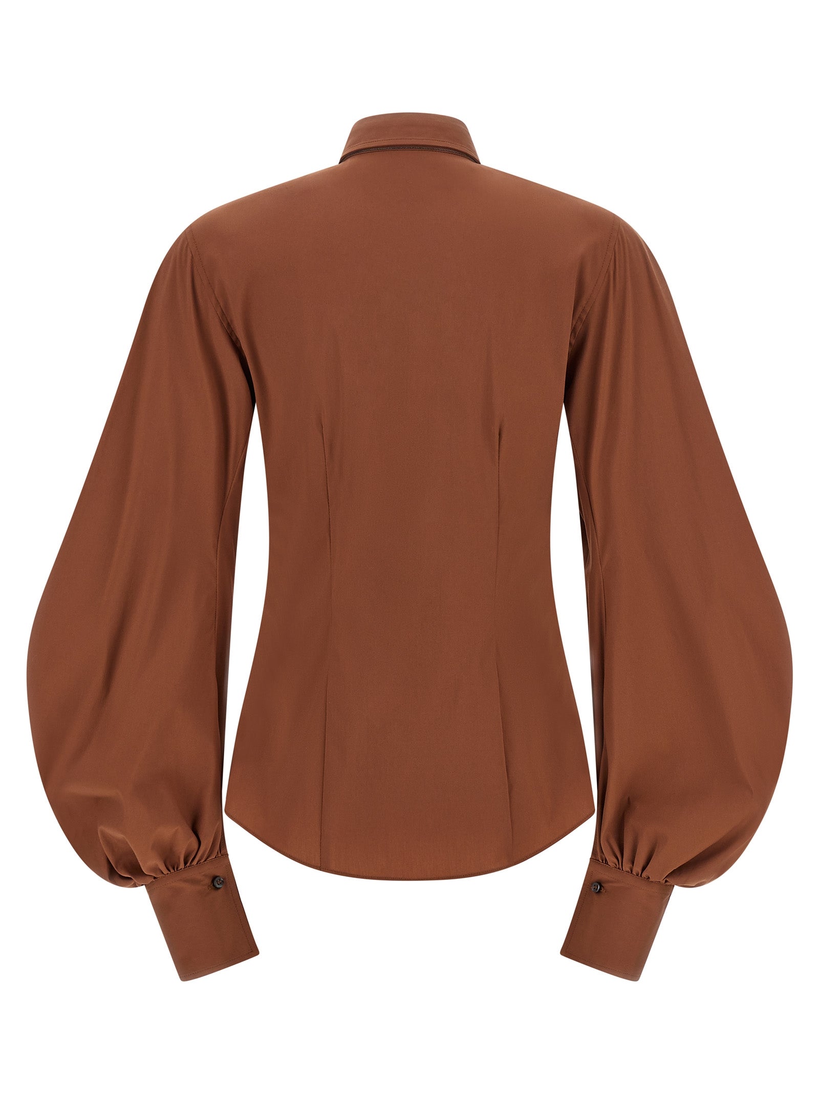 Brunello Cucinelli Braune Baumwollbluse