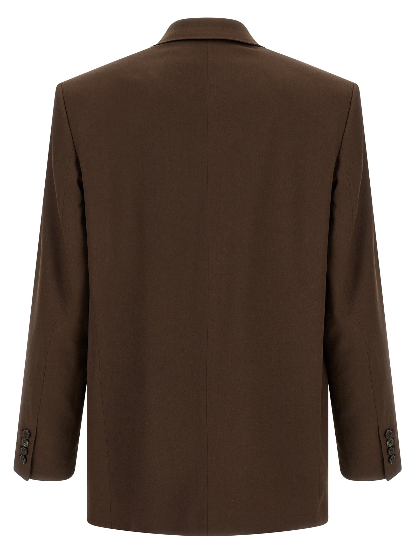 Saint Laurent Brauner Seidenblazer