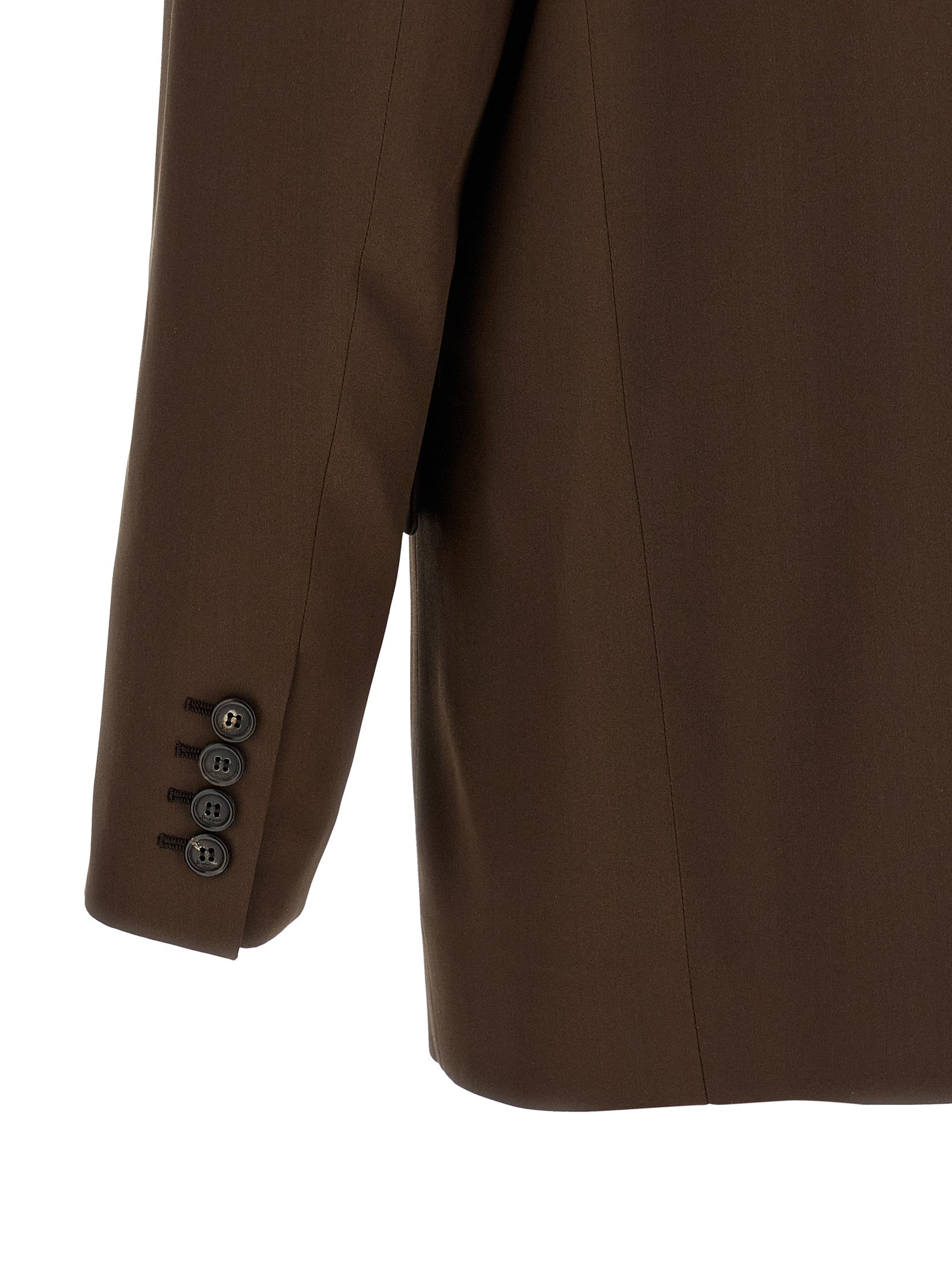Saint Laurent Brauner Seidenblazer