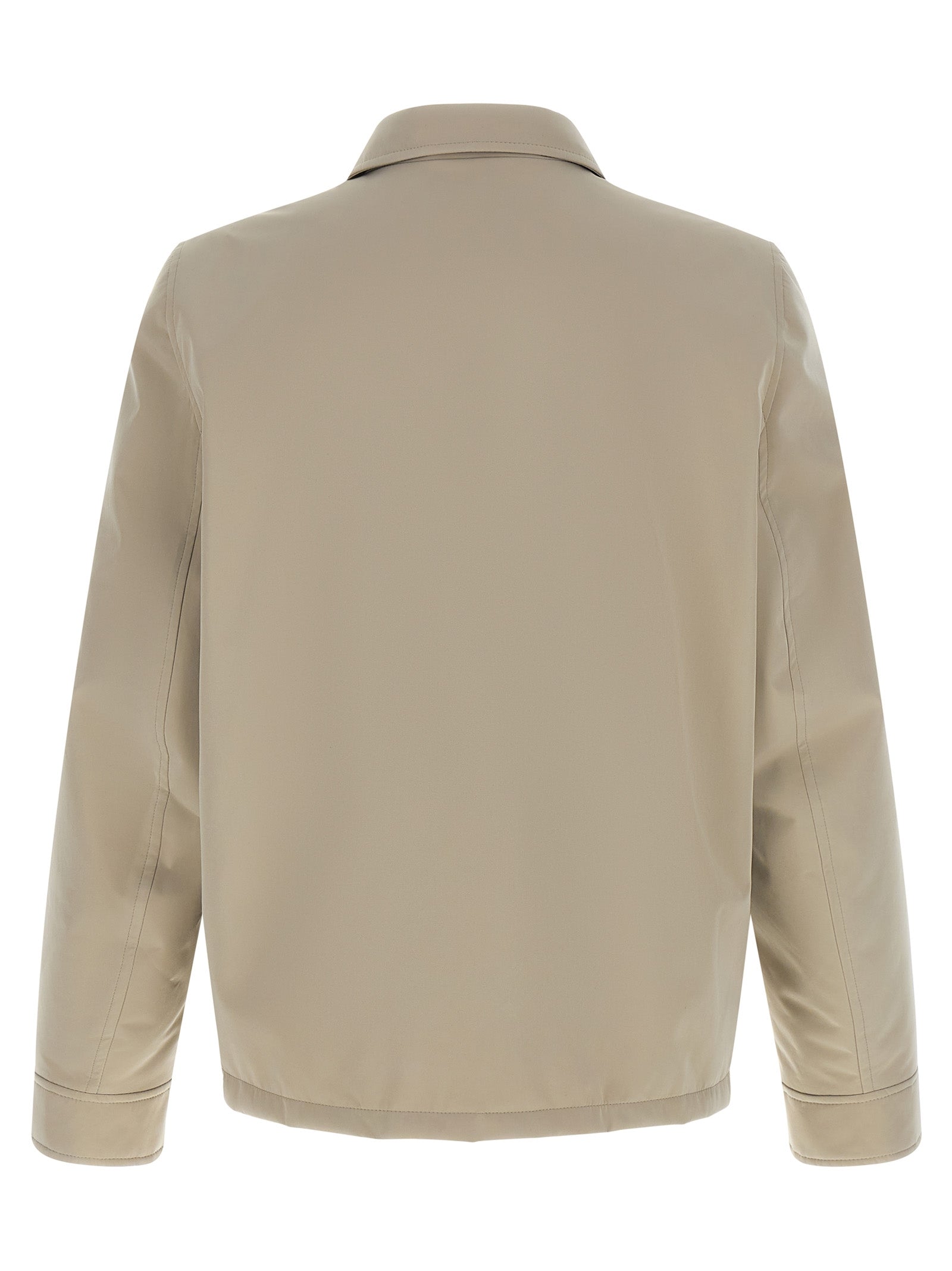 Brunello Cucinelli Graue Polyester-Jacke in voller Länge
