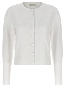 Tory Burch Weiße Viskose-Strickjacke