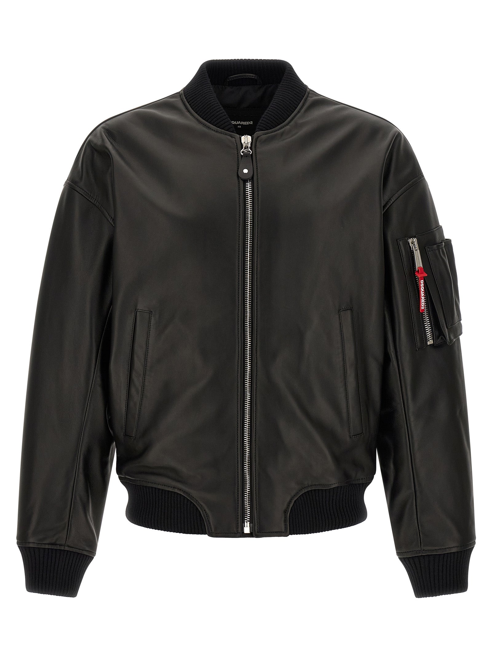 Dsquared² Schwarze Lederjacke aus Leder