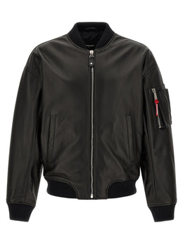 Dsquared² Schwarze Lederjacke aus Leder