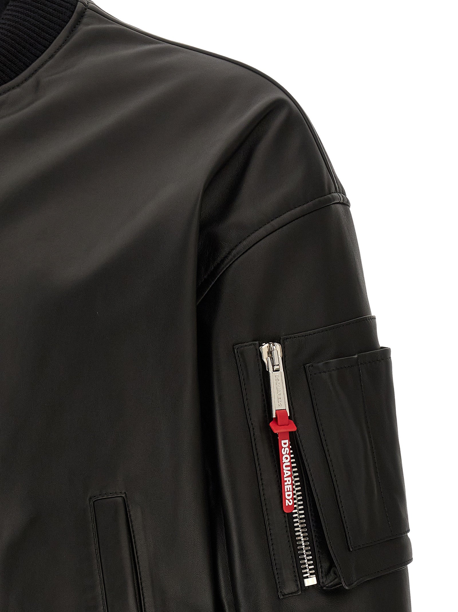 Dsquared² Schwarze Lederjacke aus Leder
