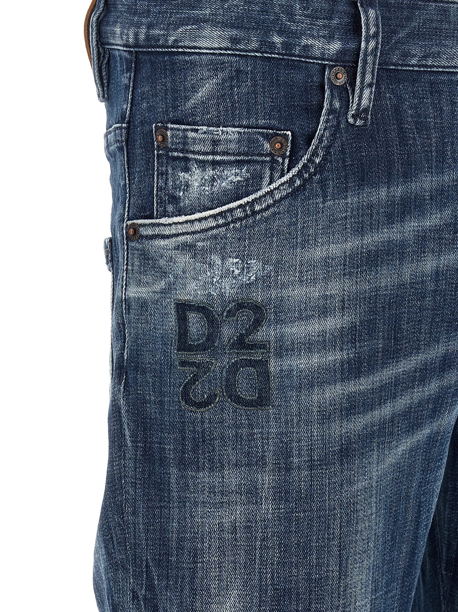 Dsquared² Blaue Baumwolljeans im Relaxed Fit